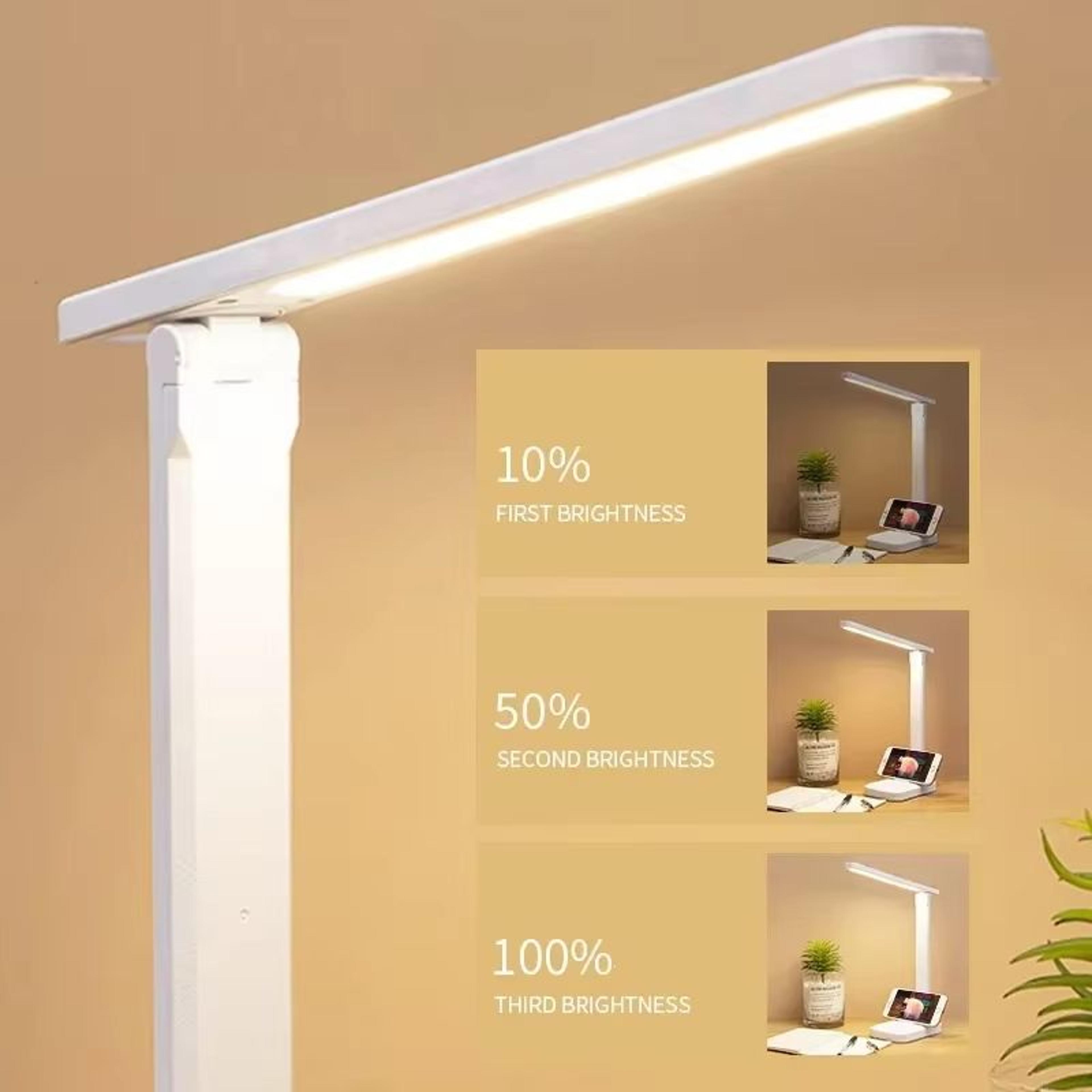 USB Rechargeable Foldable LED Desk Lamp With Touch Dimming Eye Care Light 2