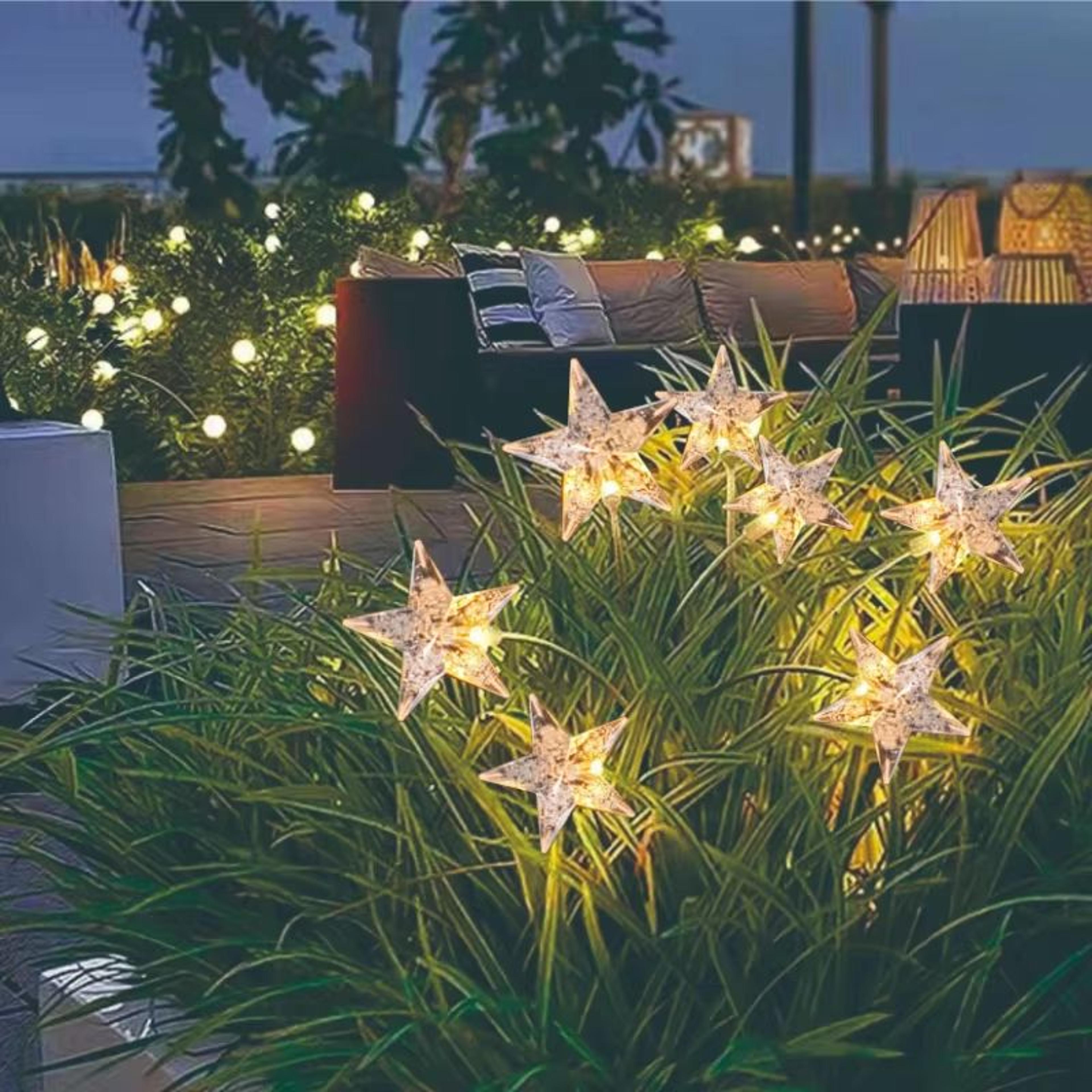 solar star garden light waterproof outdoor pathway decor
