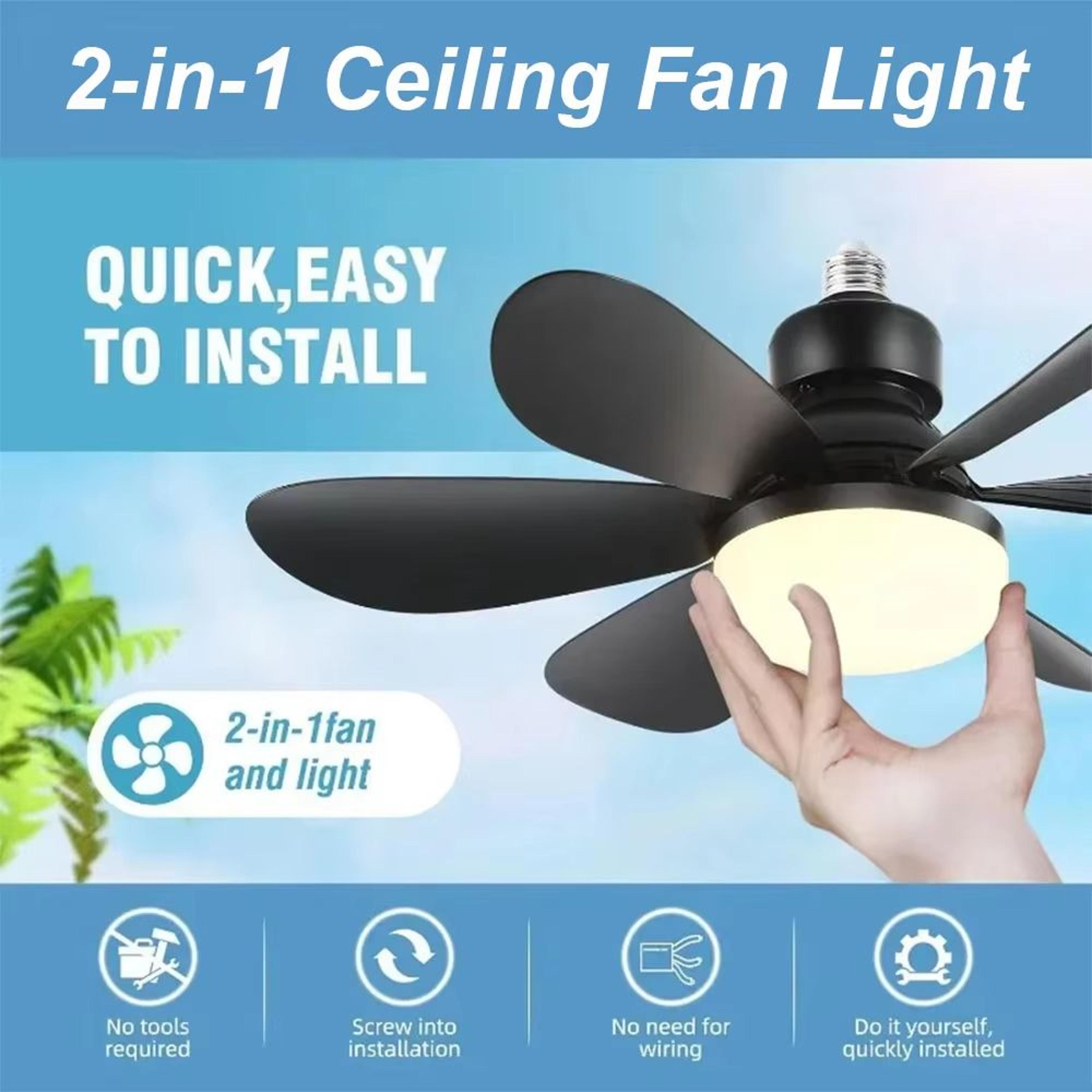 modern e27 ceiling fan light with remote control and dimmable led