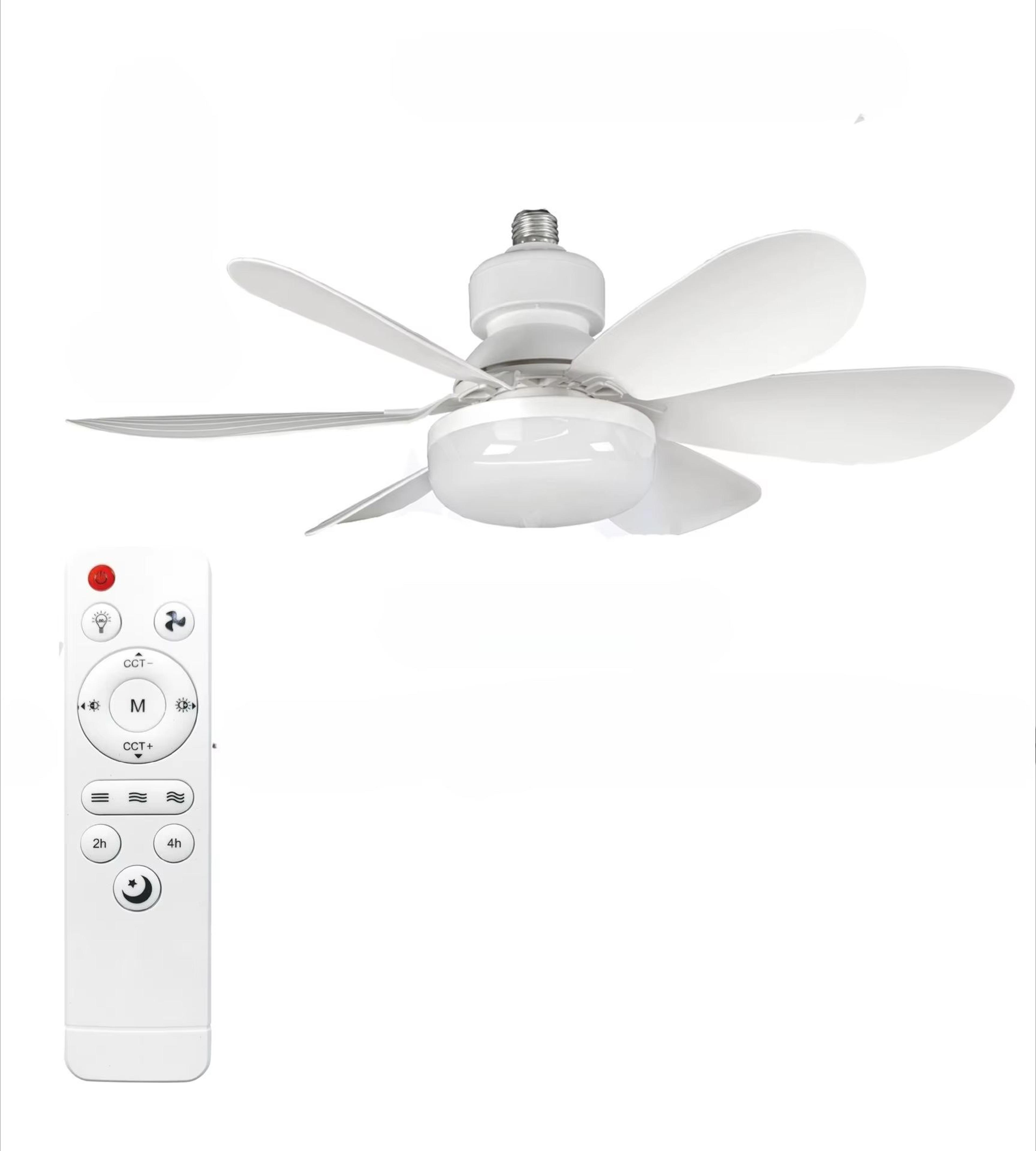 Modern E27 Ceiling Fan Light With Remote Control And Dimmable LED 4