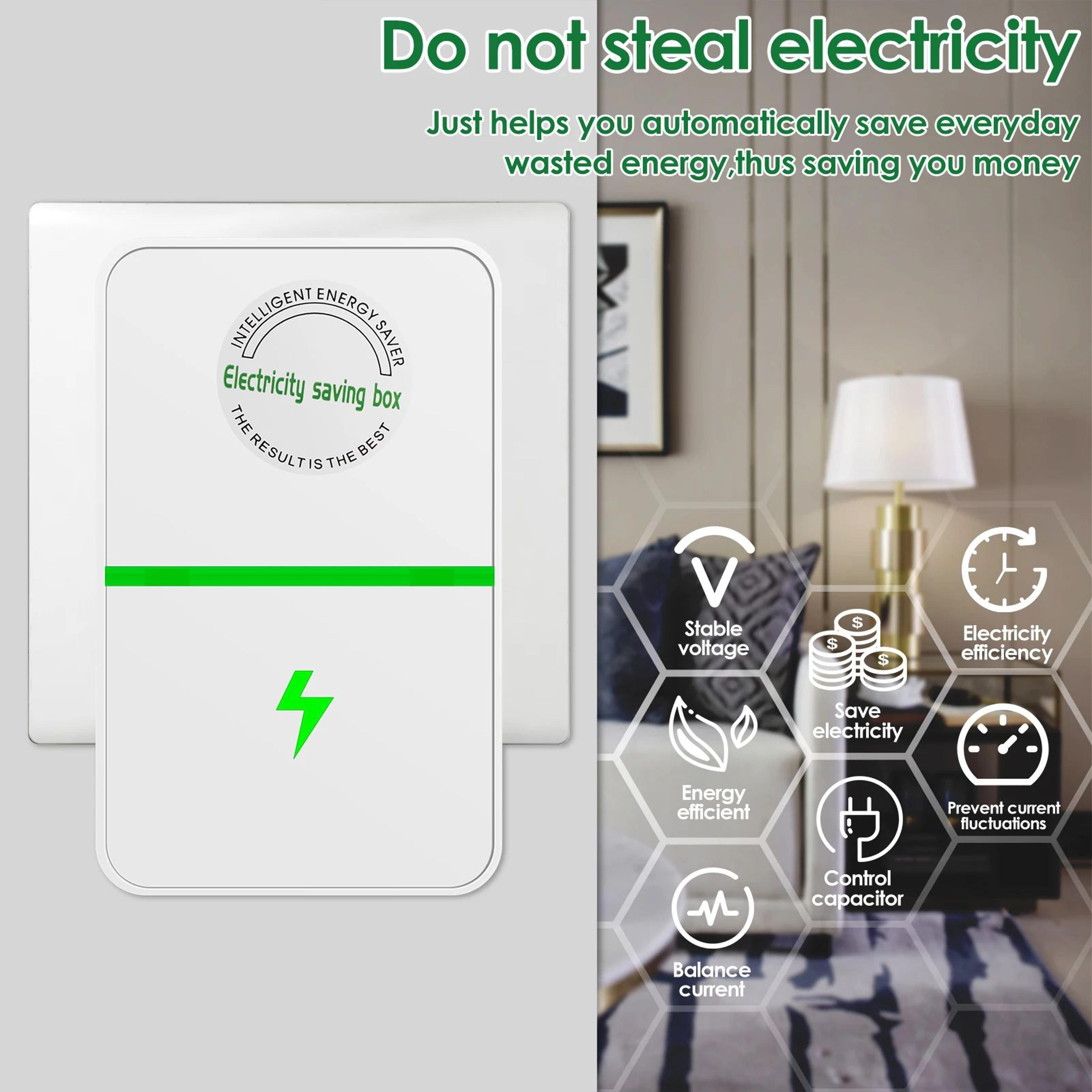 Smart Power Stabilizer Plug Energy Saving Device Voltage Protector Box 90V250V 4