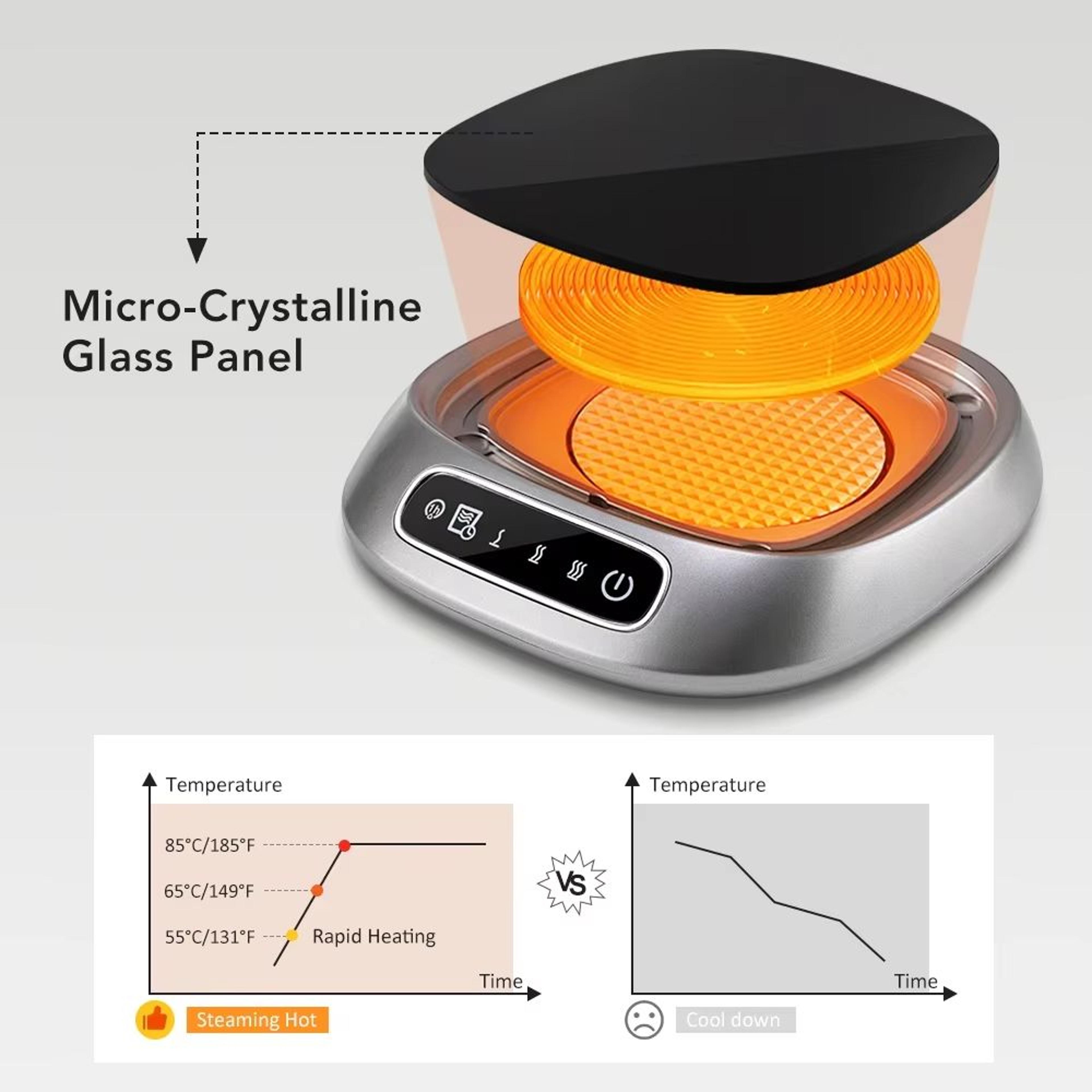 USB Coffee Mug Warmer Smart Heating Coaster With Voice Control For Desk 2