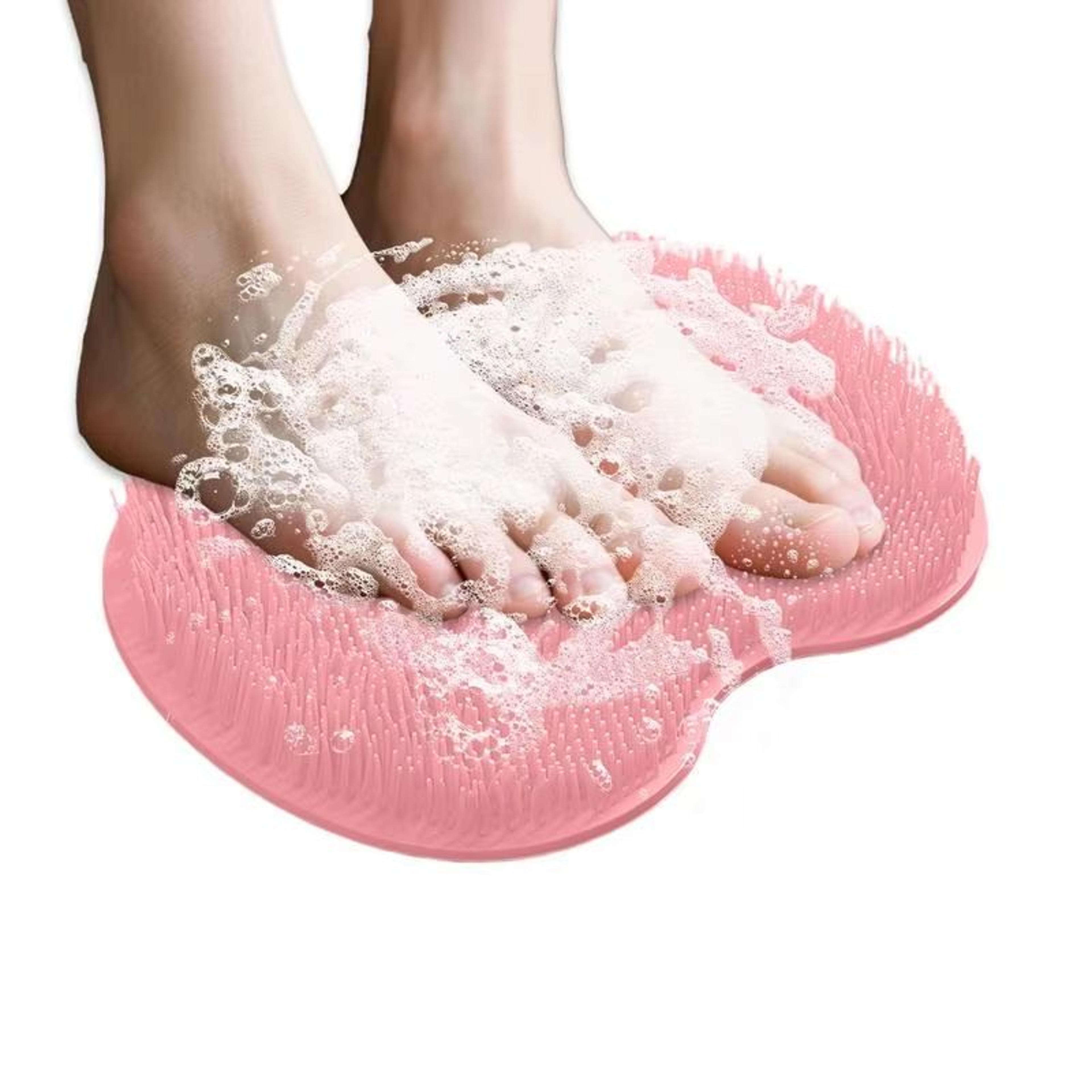 Wall Mounted Silicone Shower Scrubber Massage Pad Foot And Back Cleaning Mat 2