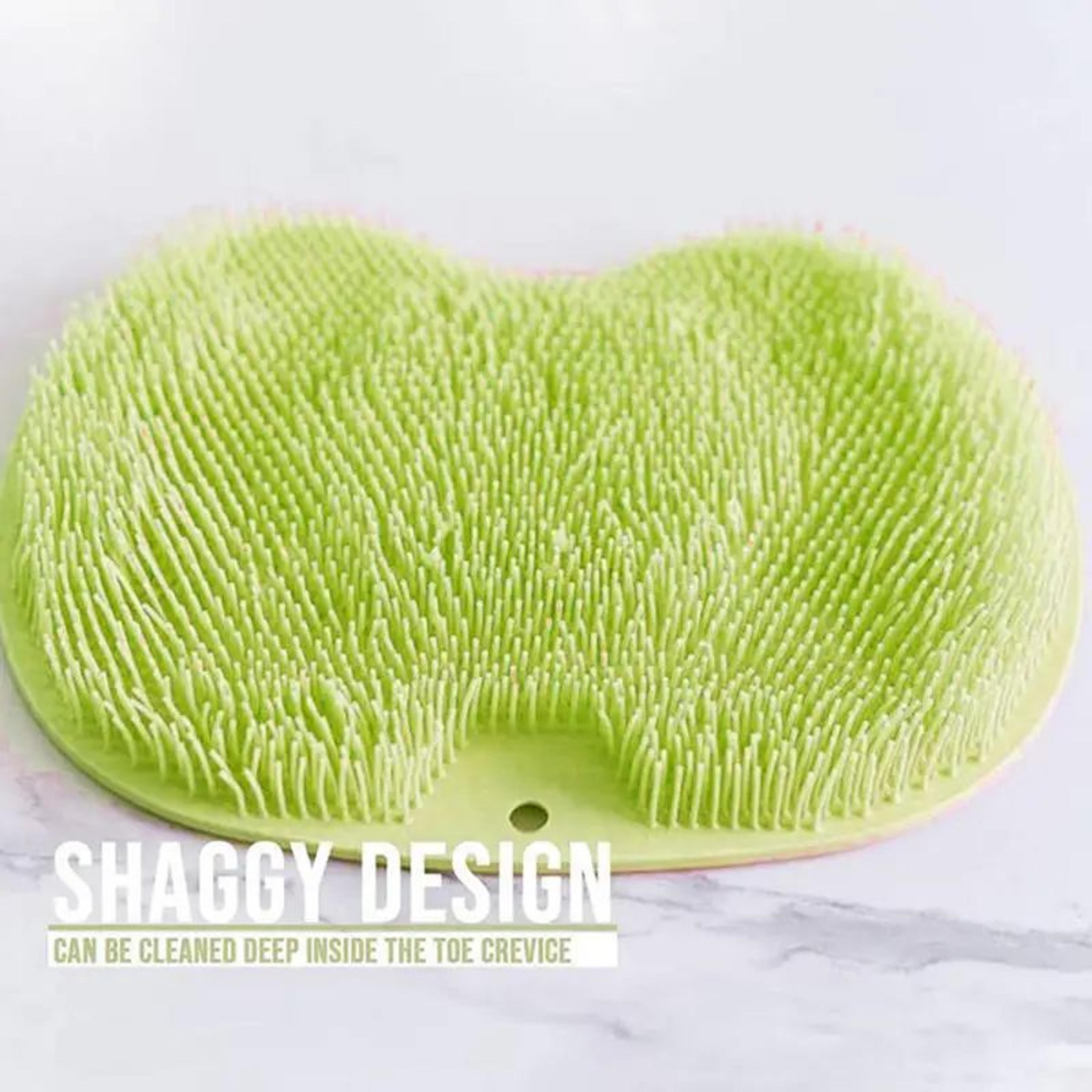 Wall Mounted Silicone Shower Scrubber Massage Pad Foot And Back Cleaning Mat 4