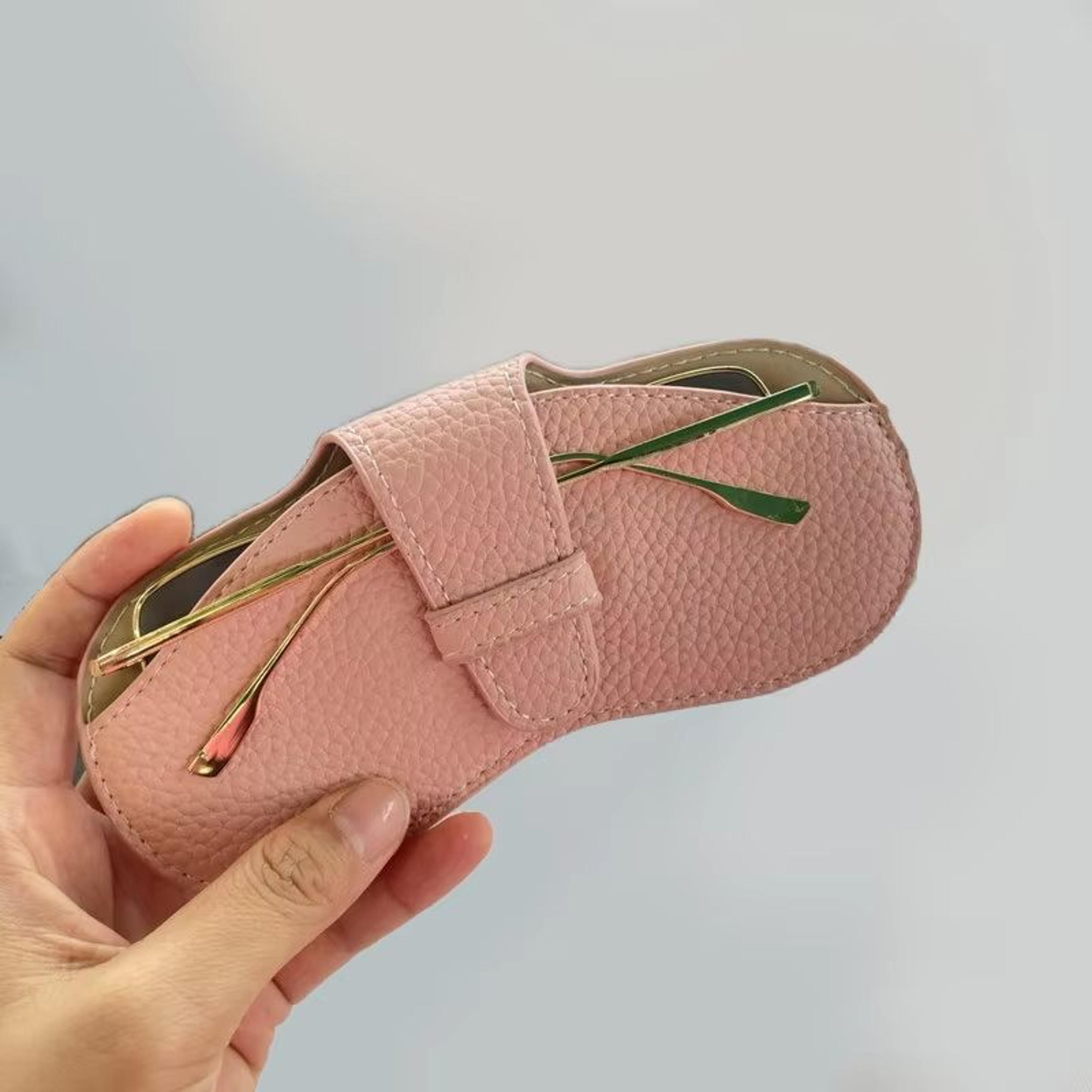 Soft Leather Glasses Case Pouch Portable Slim Sunglasses Protector For Women 4