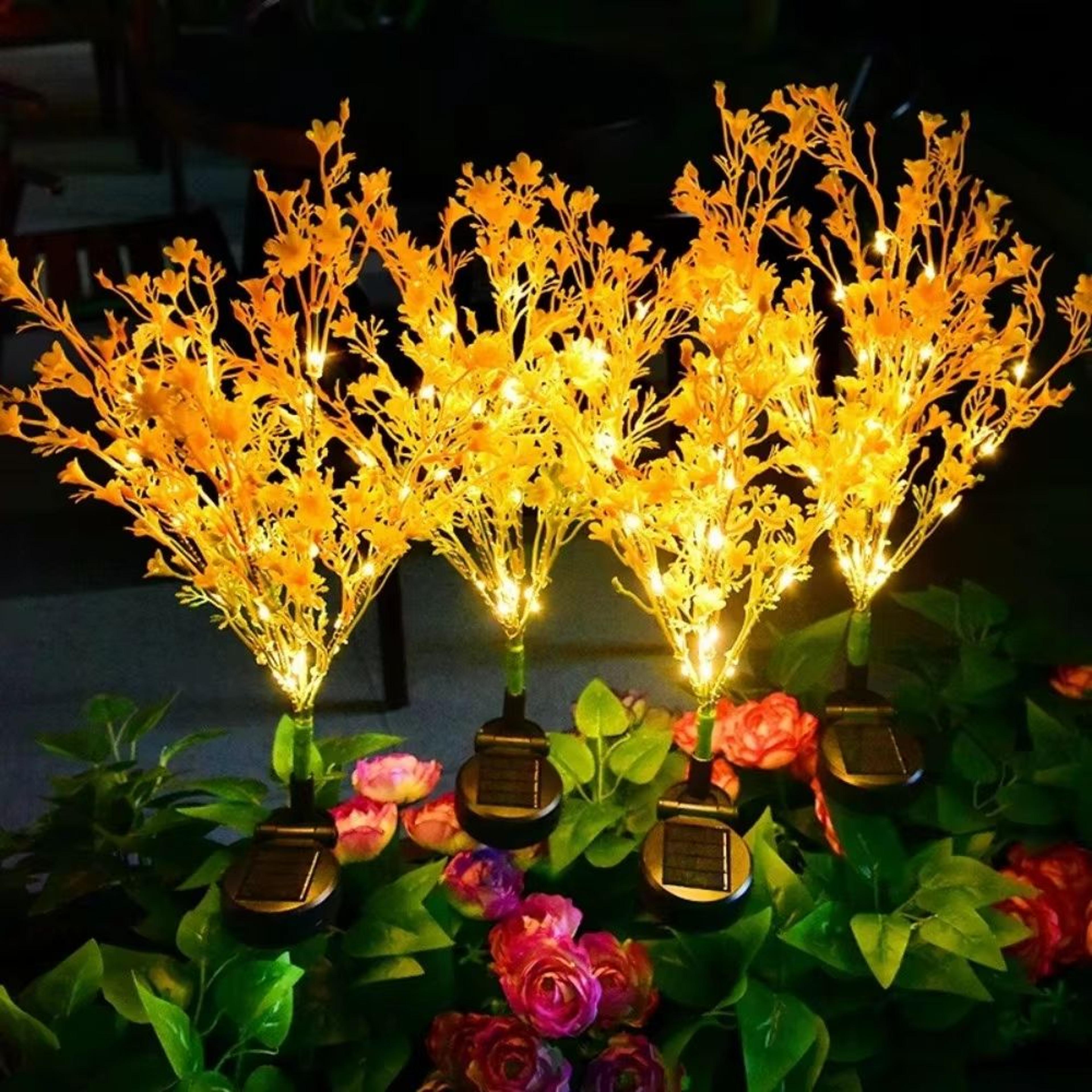 7 Head Solar Flower Stake Light Waterproof LED Garden Pathway Decor 0