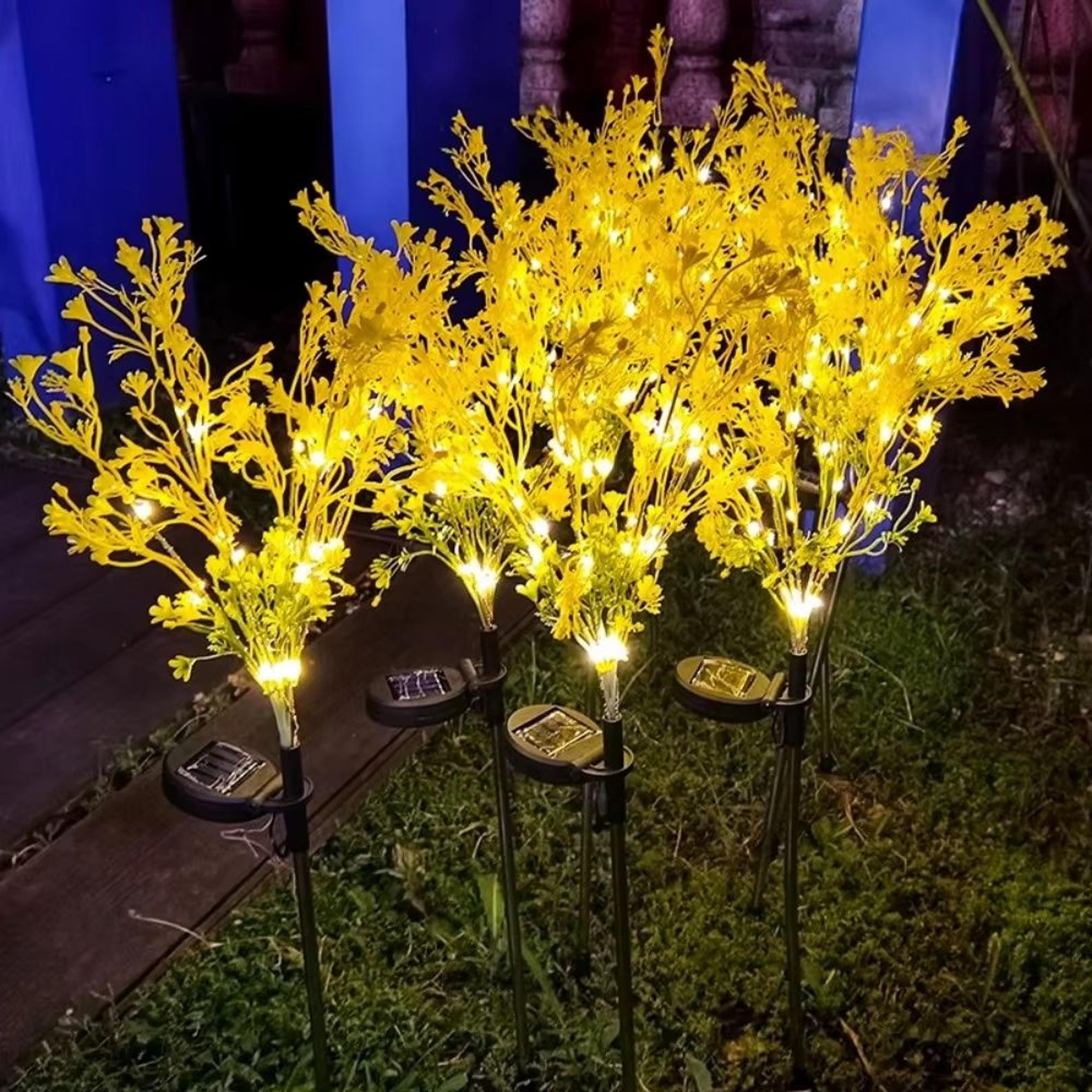 7 Head Solar Flower Stake Light Waterproof LED Garden Pathway Decor 2