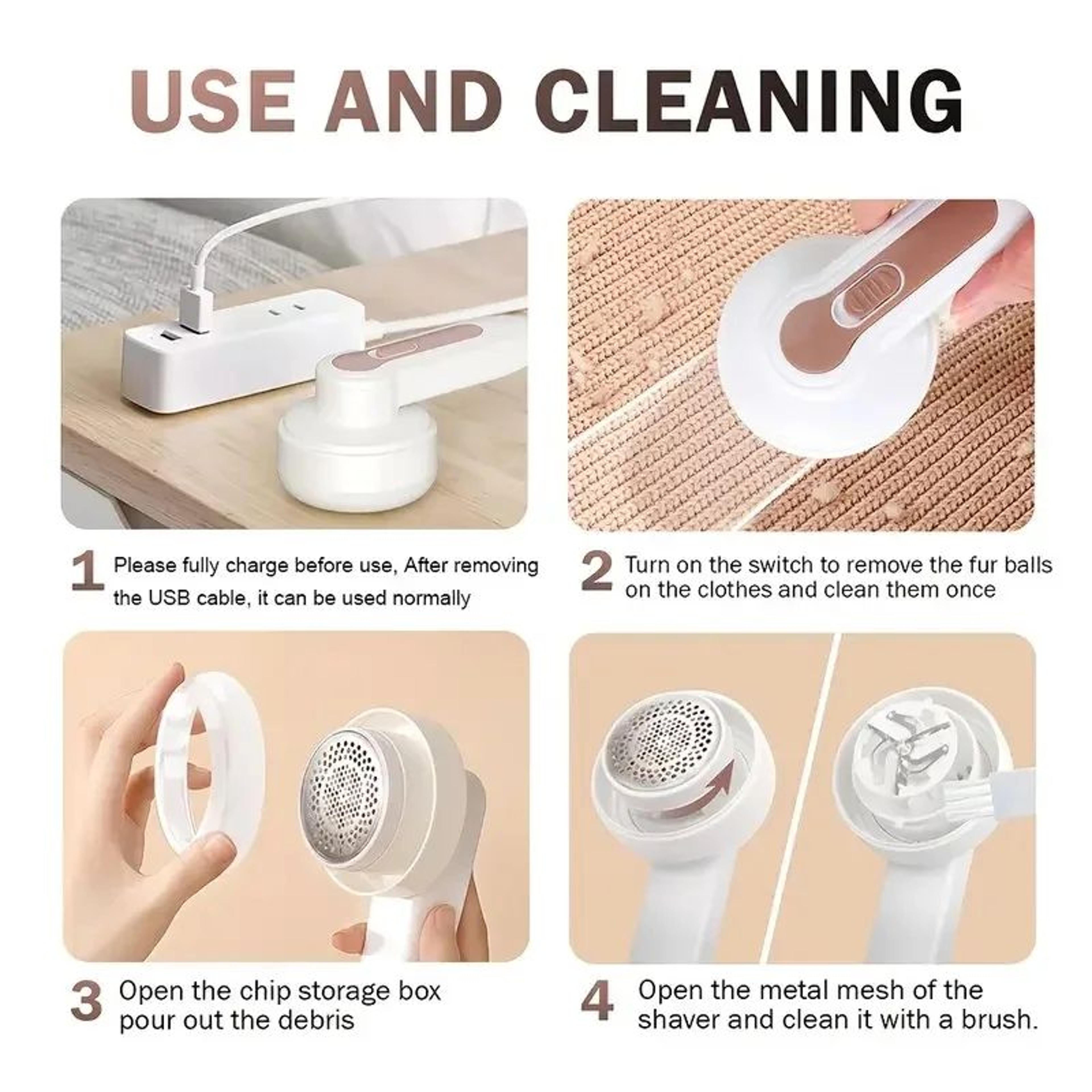 Rechargeable Electric Lint Remover Fabric Shaver For Clothes Furniture And Carpets 2