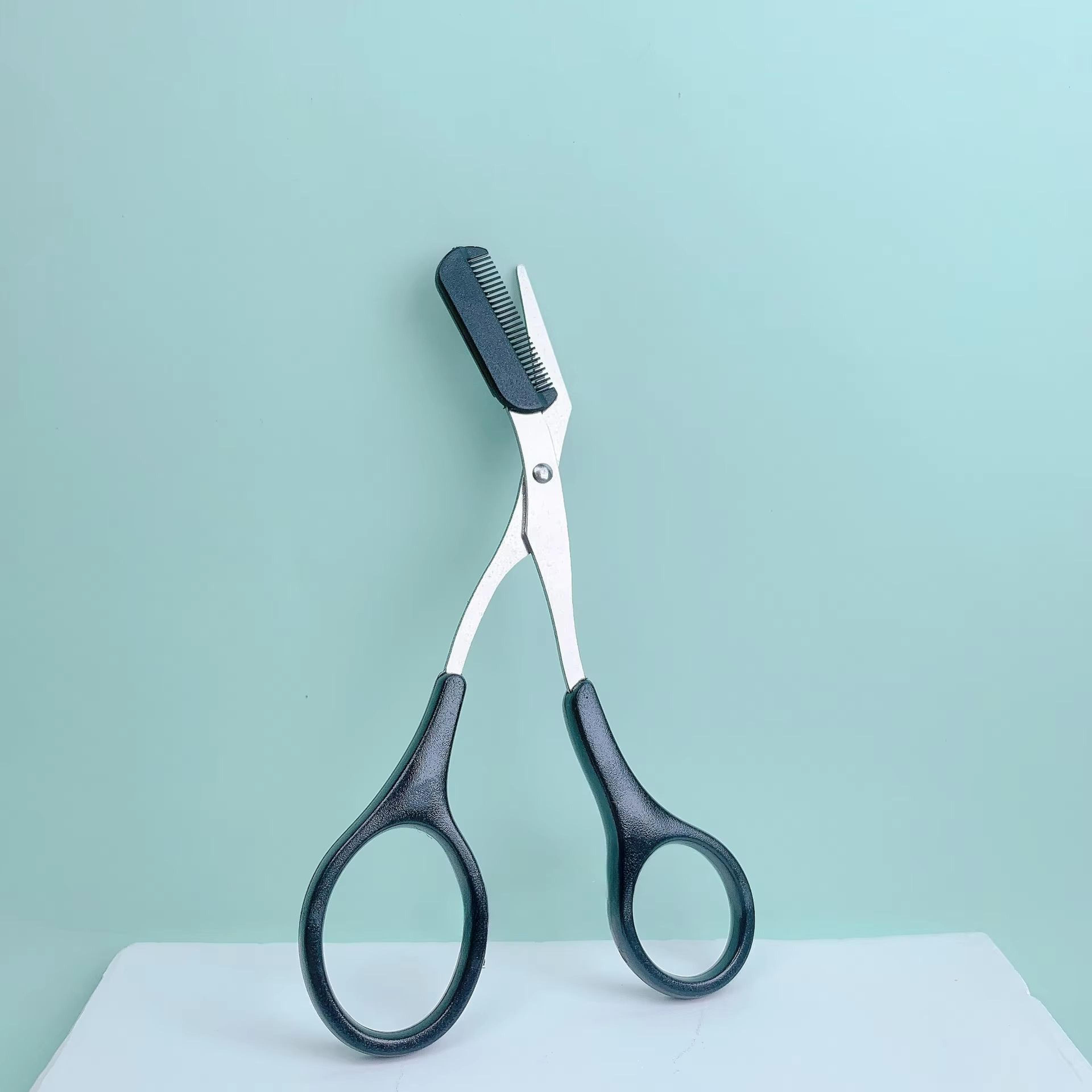 Precision Eyebrow Scissors With Comb Stainless Steel Brow Grooming Tool 7