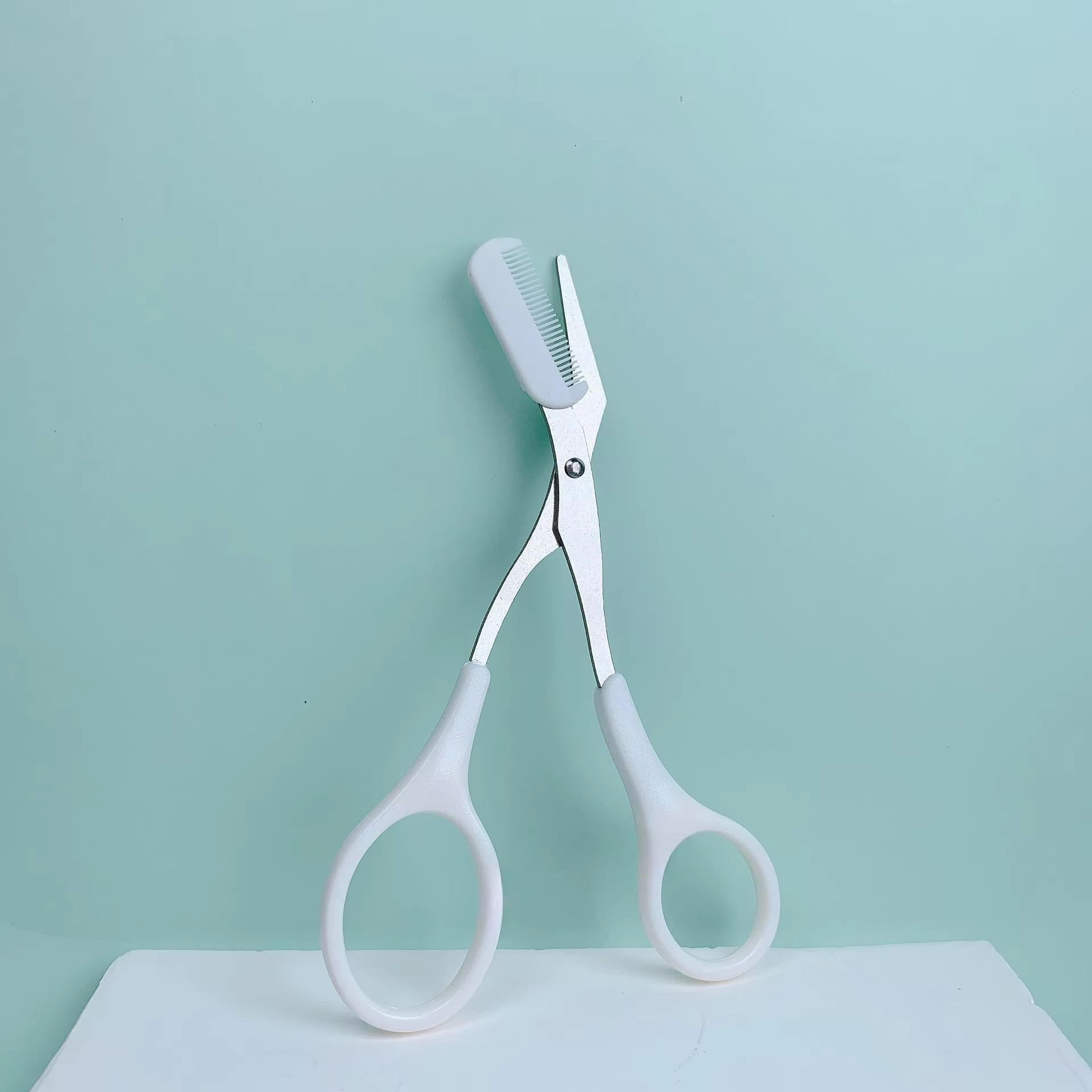 Precision Eyebrow Scissors With Comb Stainless Steel Brow Grooming Tool 8