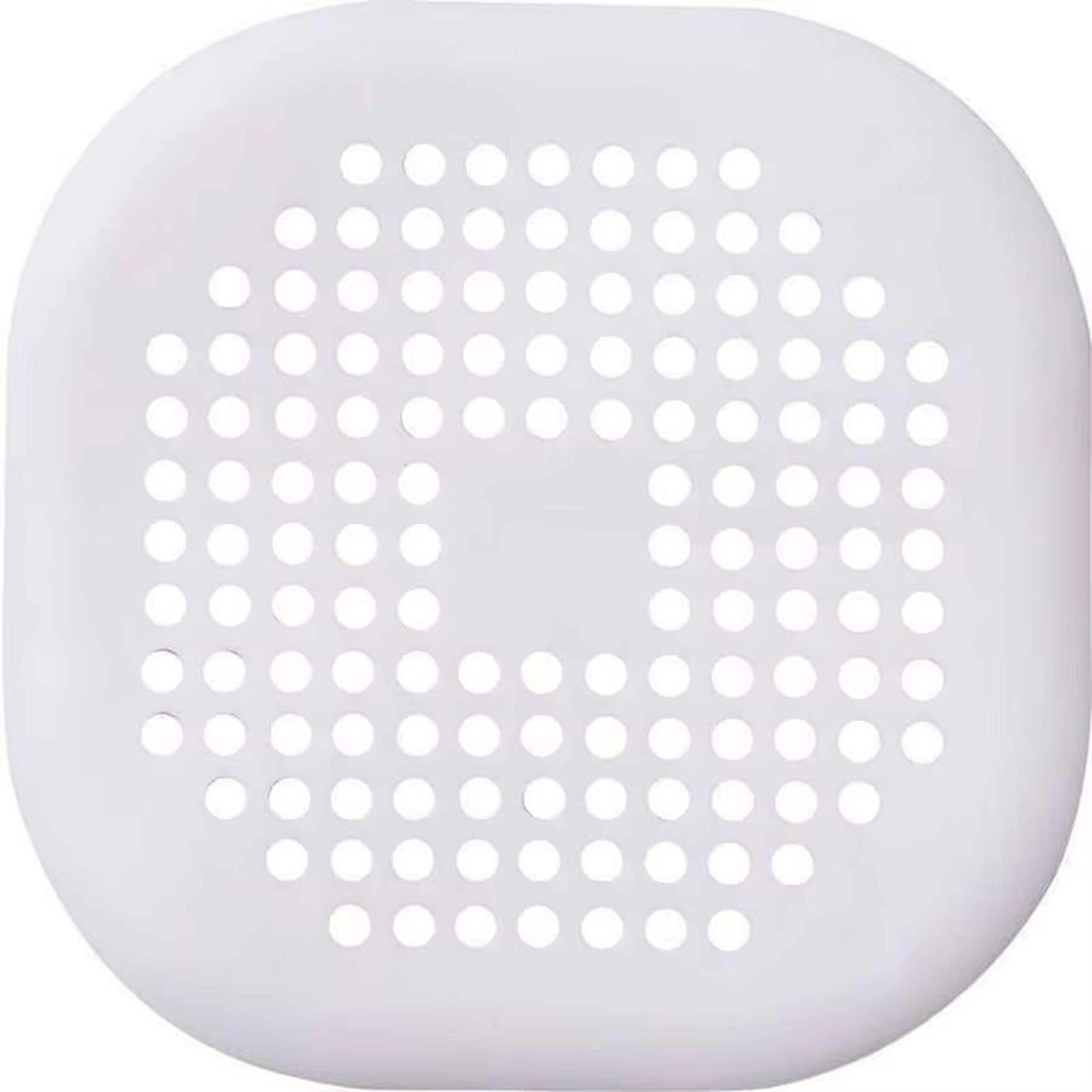 Square Silicone Drain Cover Hair Catcher AntiClog Bathroom Filter Mat 8