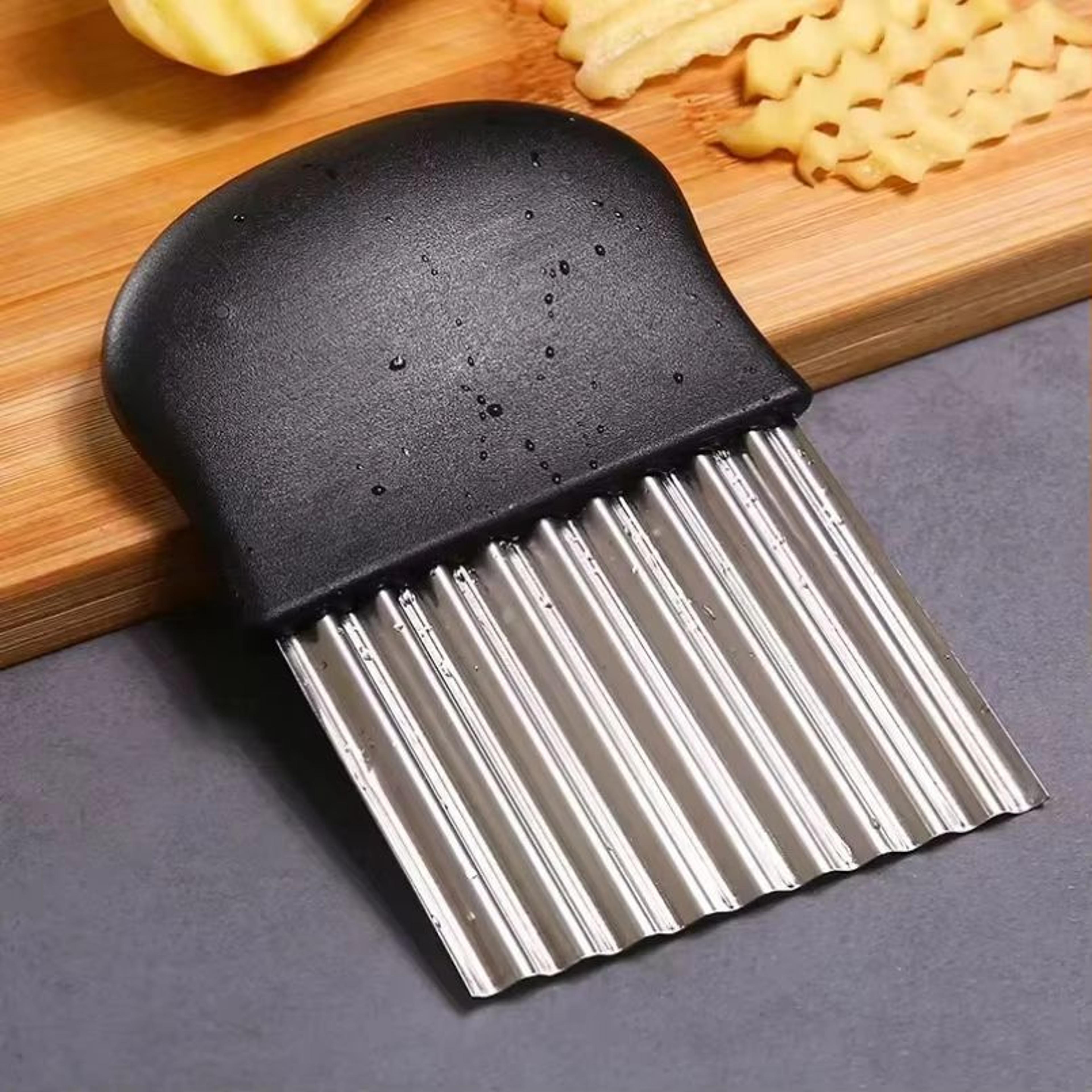 CrinklePro Stainless Steel Wave Knife For Decorative Cuts  Fries 4