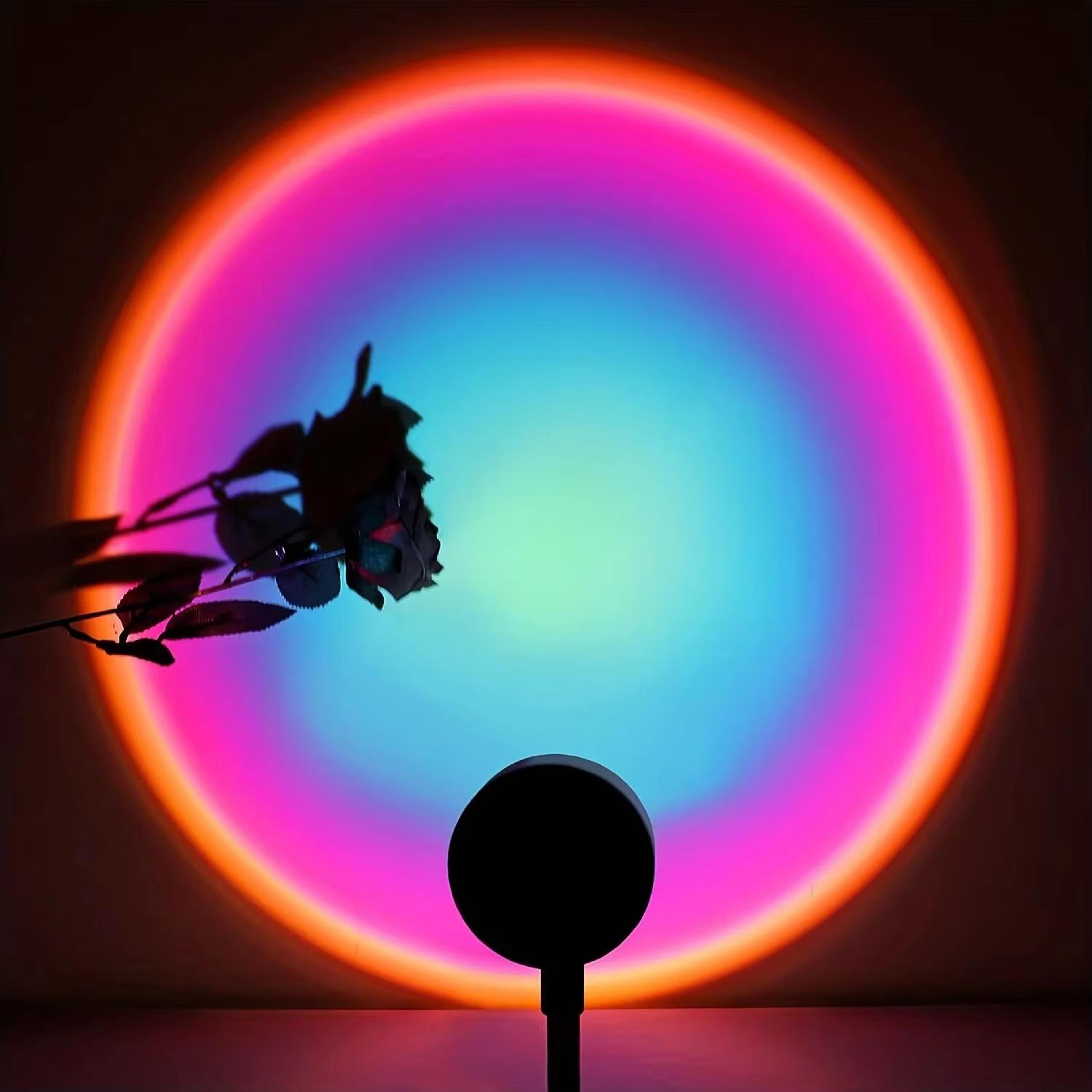 usb sunset projection lamp for room decor and aesthetic mood lighting
