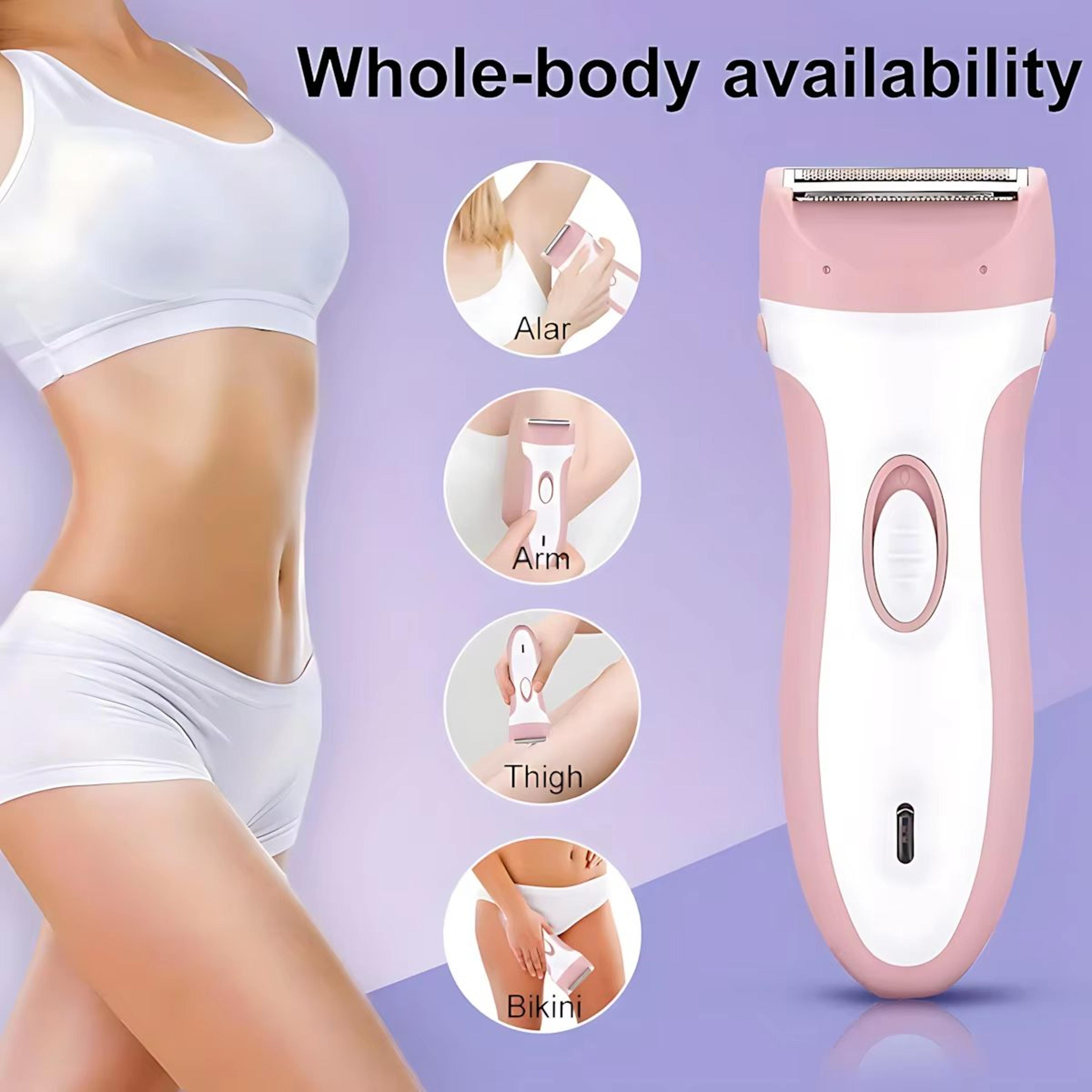 Rechargeable Women Body Trimmer 2in1 Electric Bikini Trimmer Painless Hair Shaver For Body  Face 3