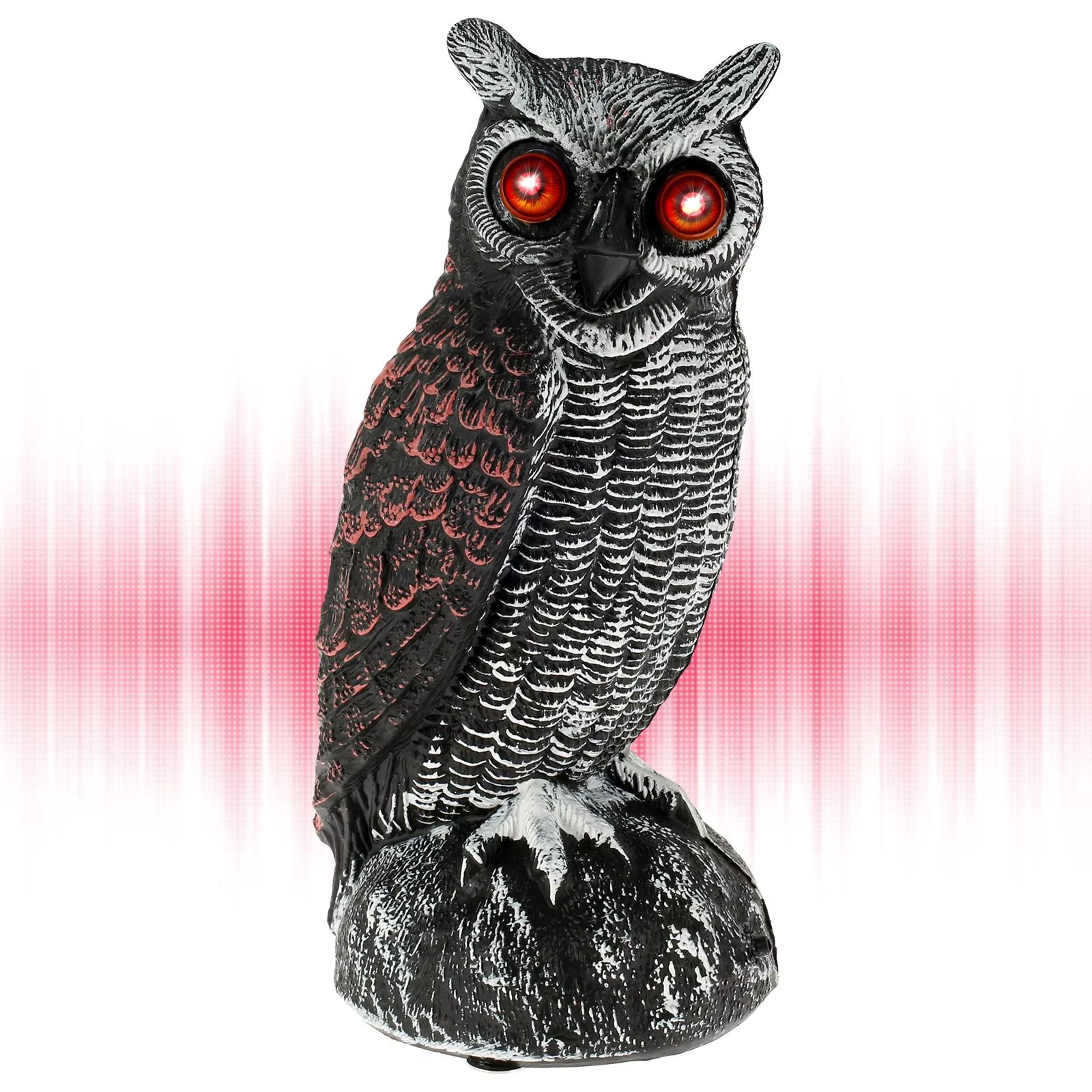 Solar Owl Bird Deterrent With Sound And Light Waterproof Garden Scarecrow 7