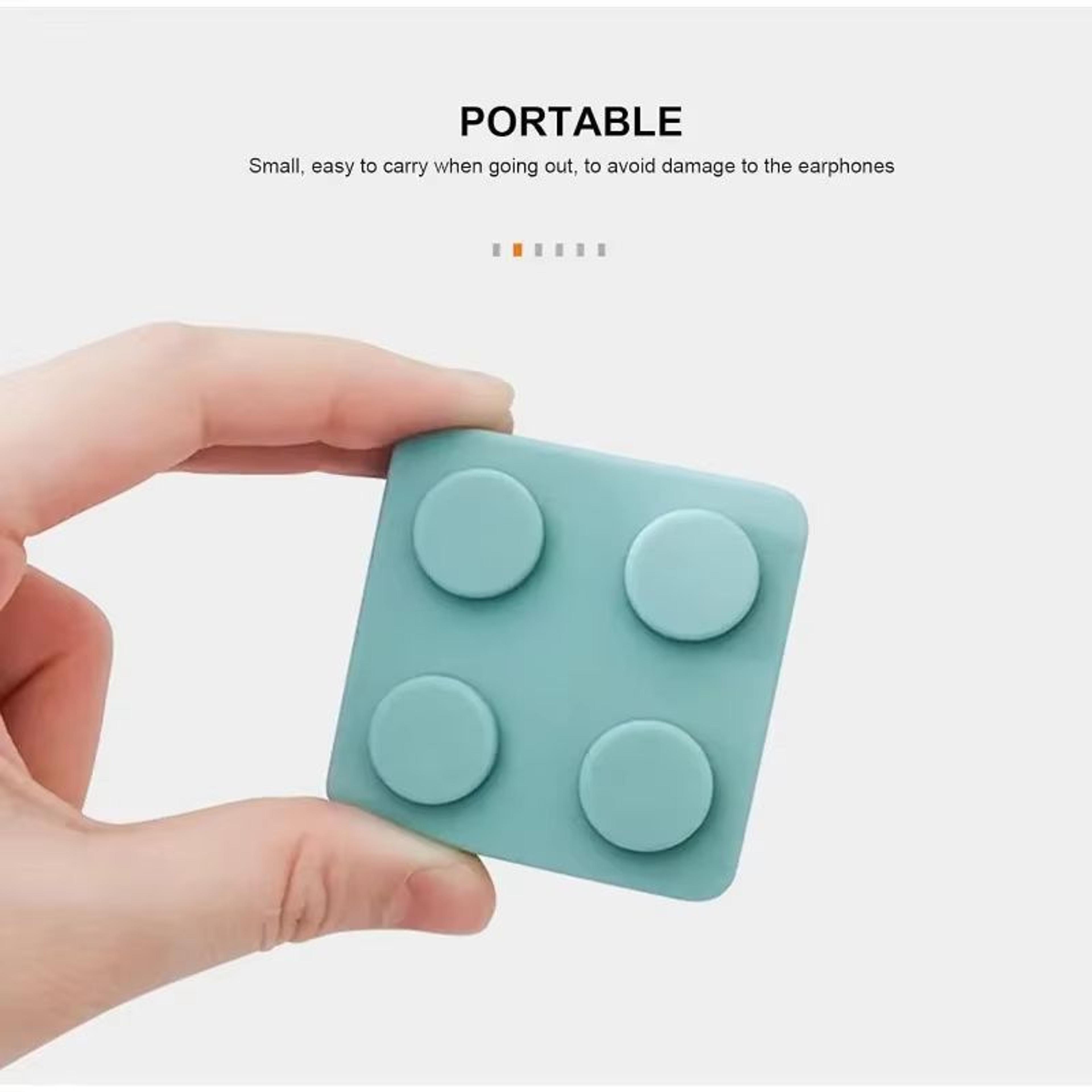 Silicone Headphone Cable Organizer Reusable Cord Winder Compact Wire Holder 3