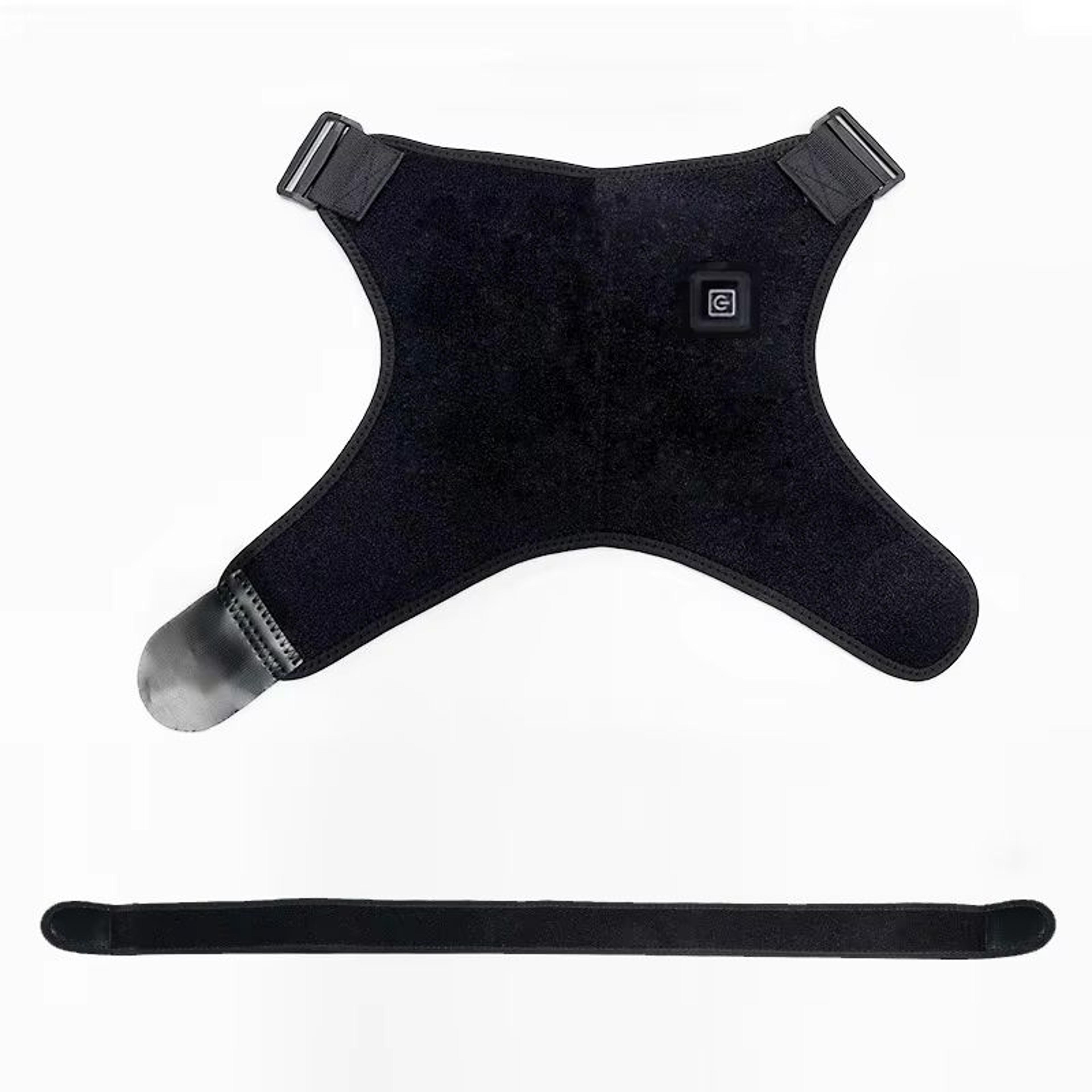 USB Heated Shoulder Brace Wrap With Massage Support Strap Adjustable Thermal Compression Belt 5