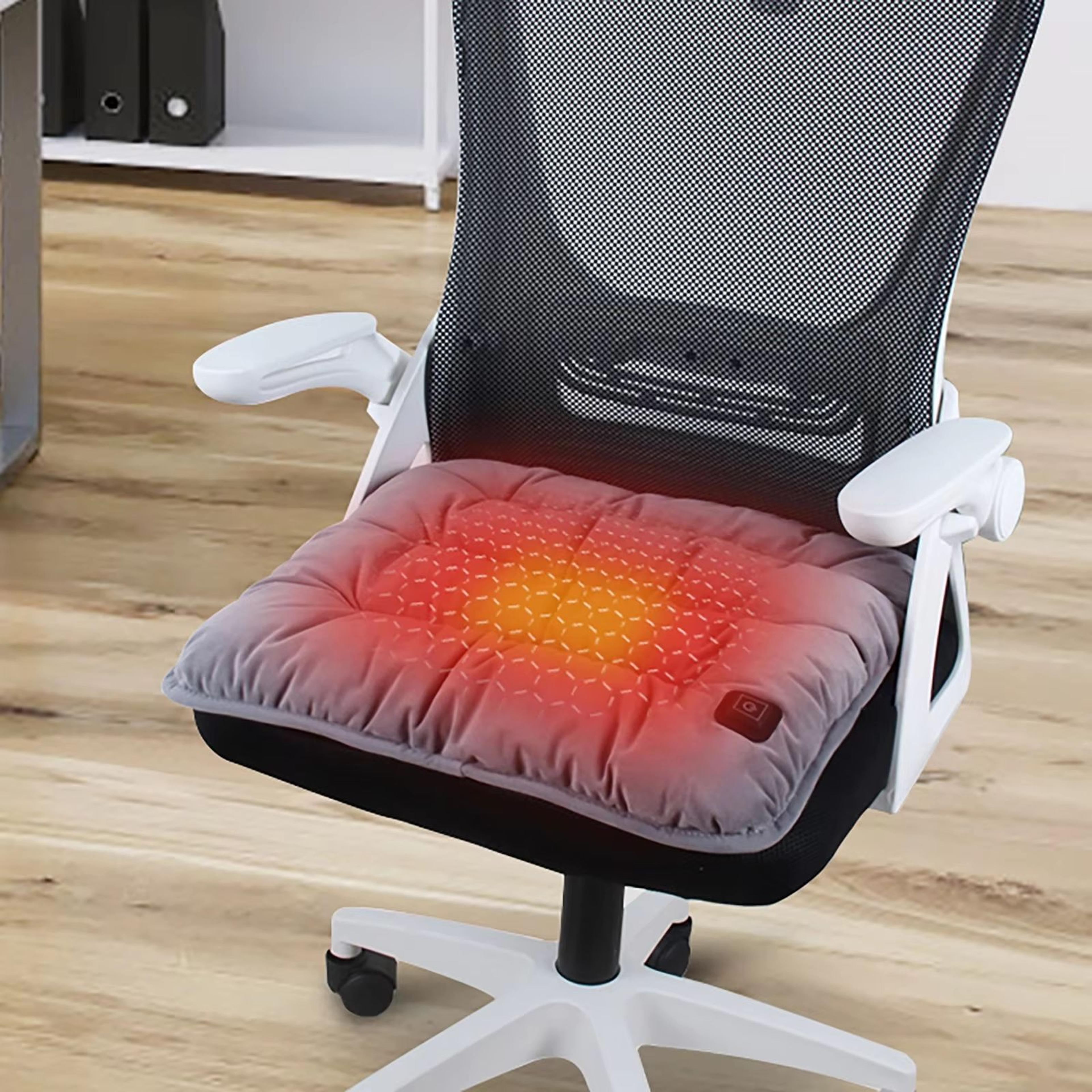 usb electric heated cushion pad adjustable temperature chair and pet warming seat 17.7x17.7in