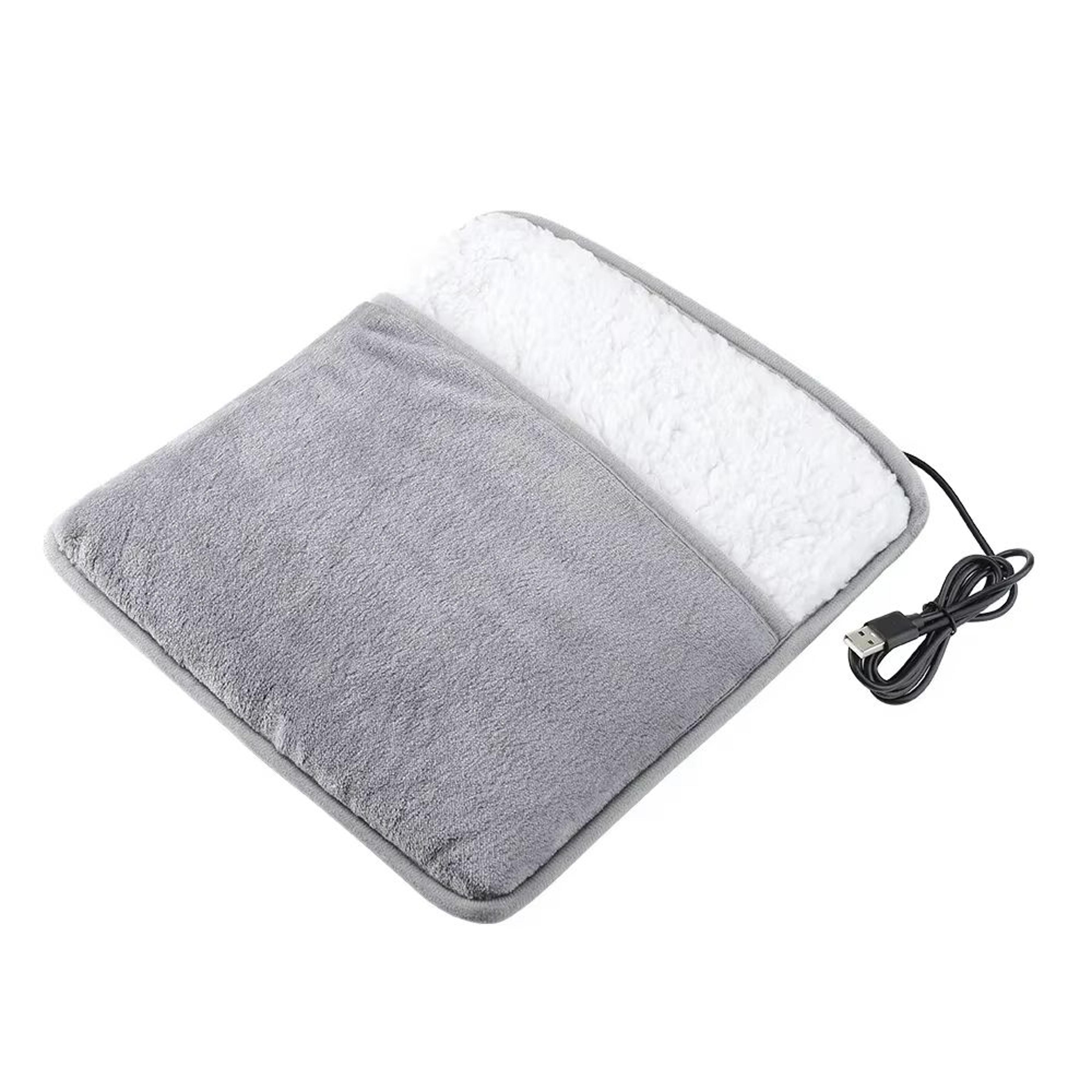 USB Electric Heated Foot Warmer Pad Soft Plush Washable Thermal Feet Heating Cushion 6
