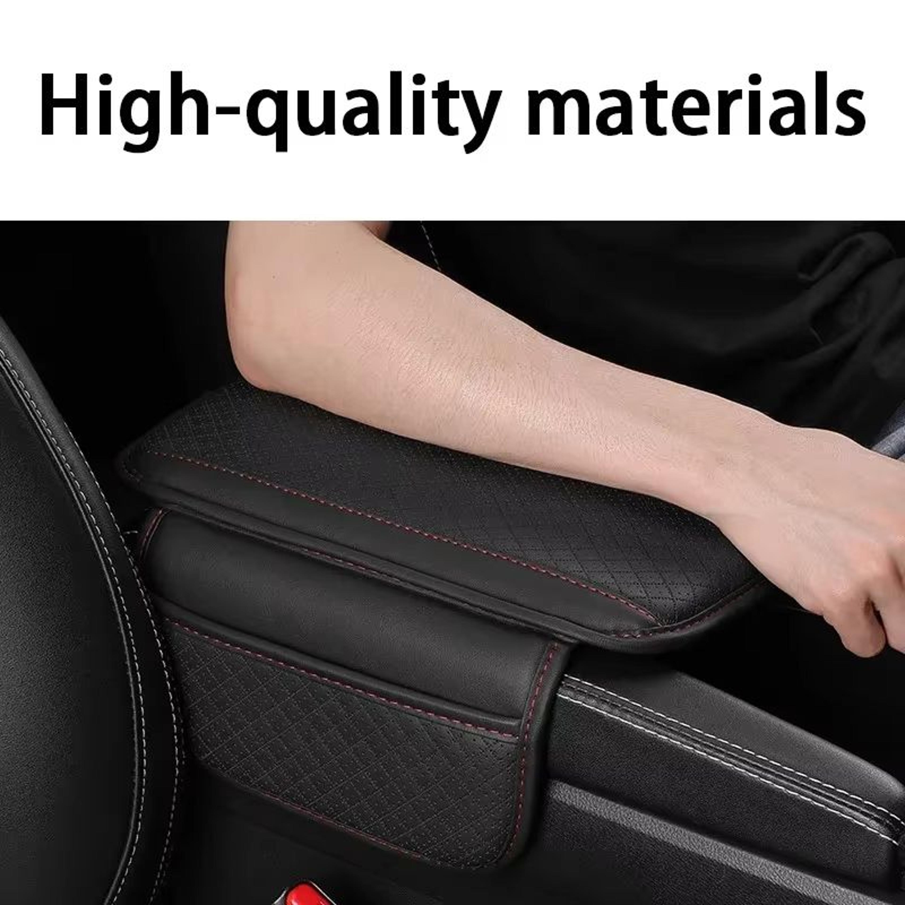 Universal PU Leather Car Armrest Cushion Breathable Center Console Cover Protector 1
