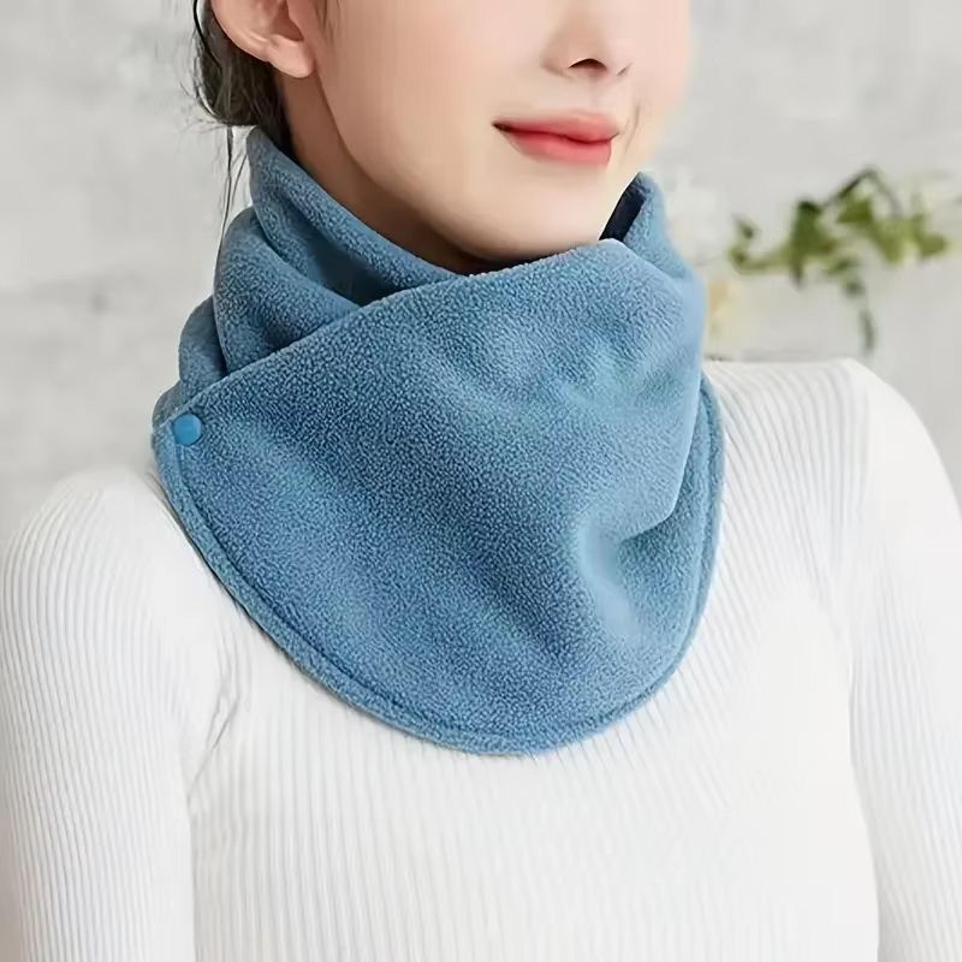 Womens Lamb Fleece Neck Warmer Snood Plush Fake Collar Winter Scarf One Size 9