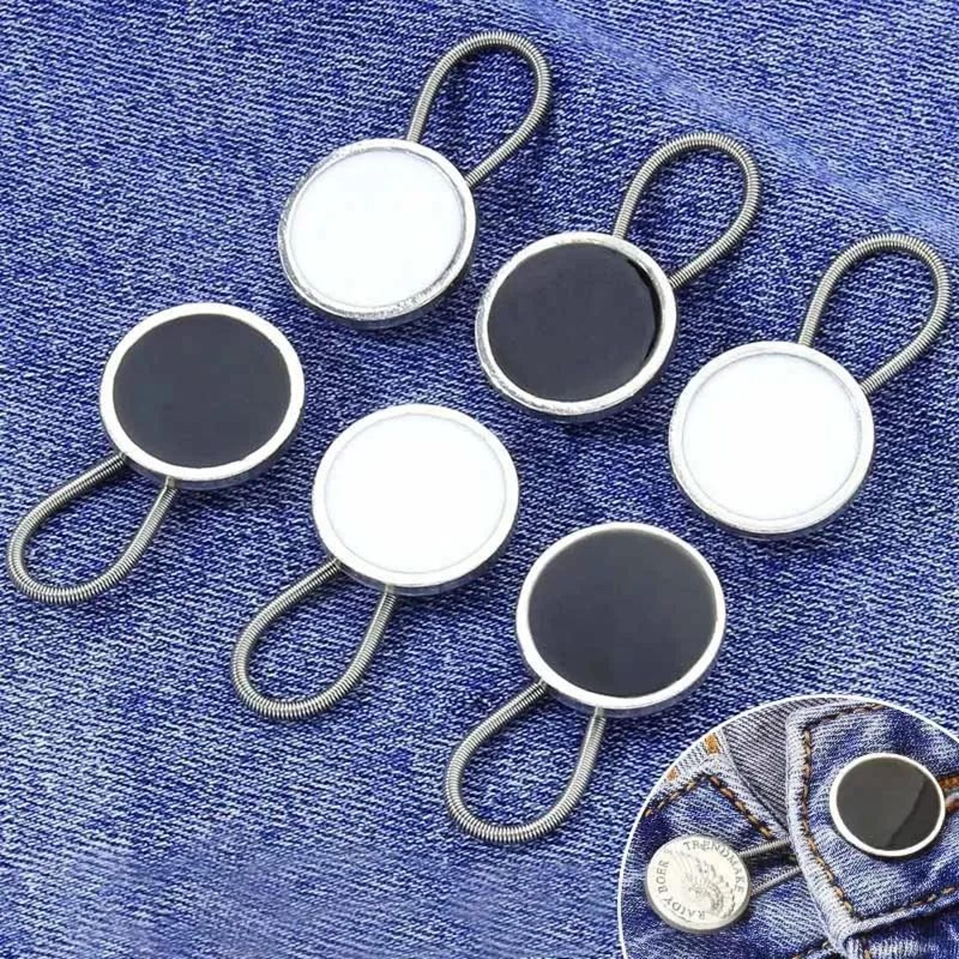 Telescopic Waist Button Extender Adjustable No Sew Jeans And Pants Expander 1