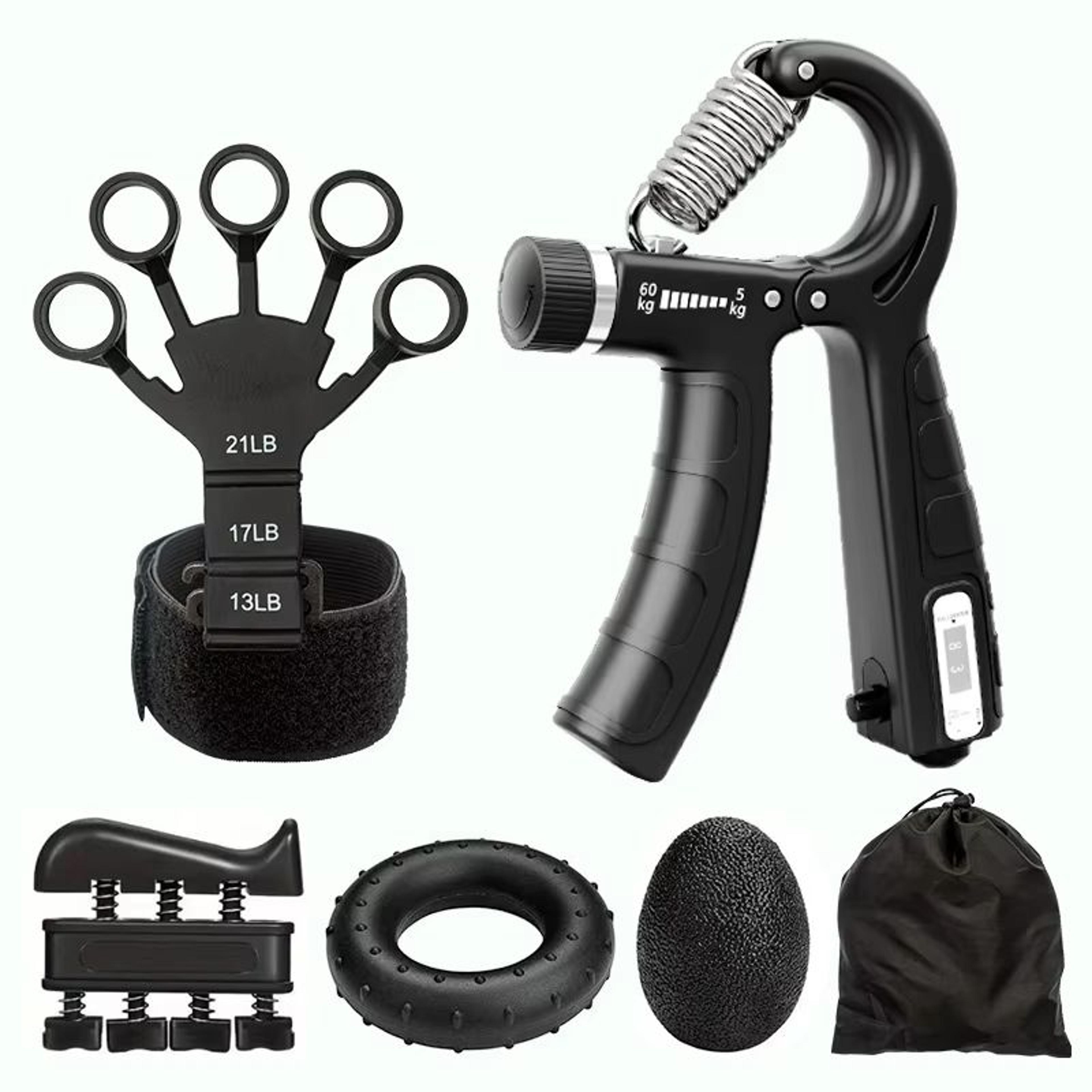 5 In 1 Grip Strength Trainer Set  Hand Gripper Finger Stretcher  Stress Relief Kit For Wrist And Fo 5