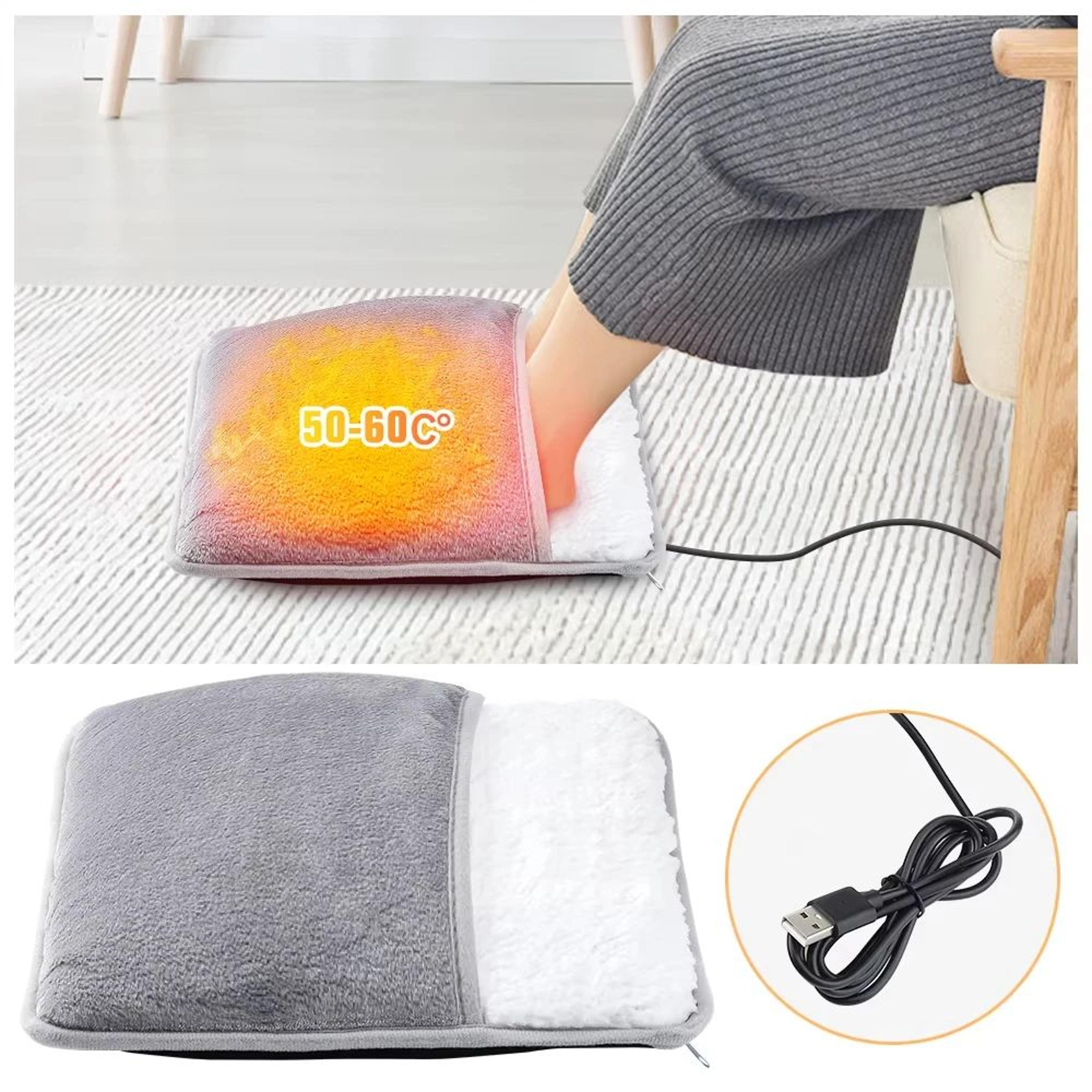 usb electric foot warmer heating pad with plush washable cover