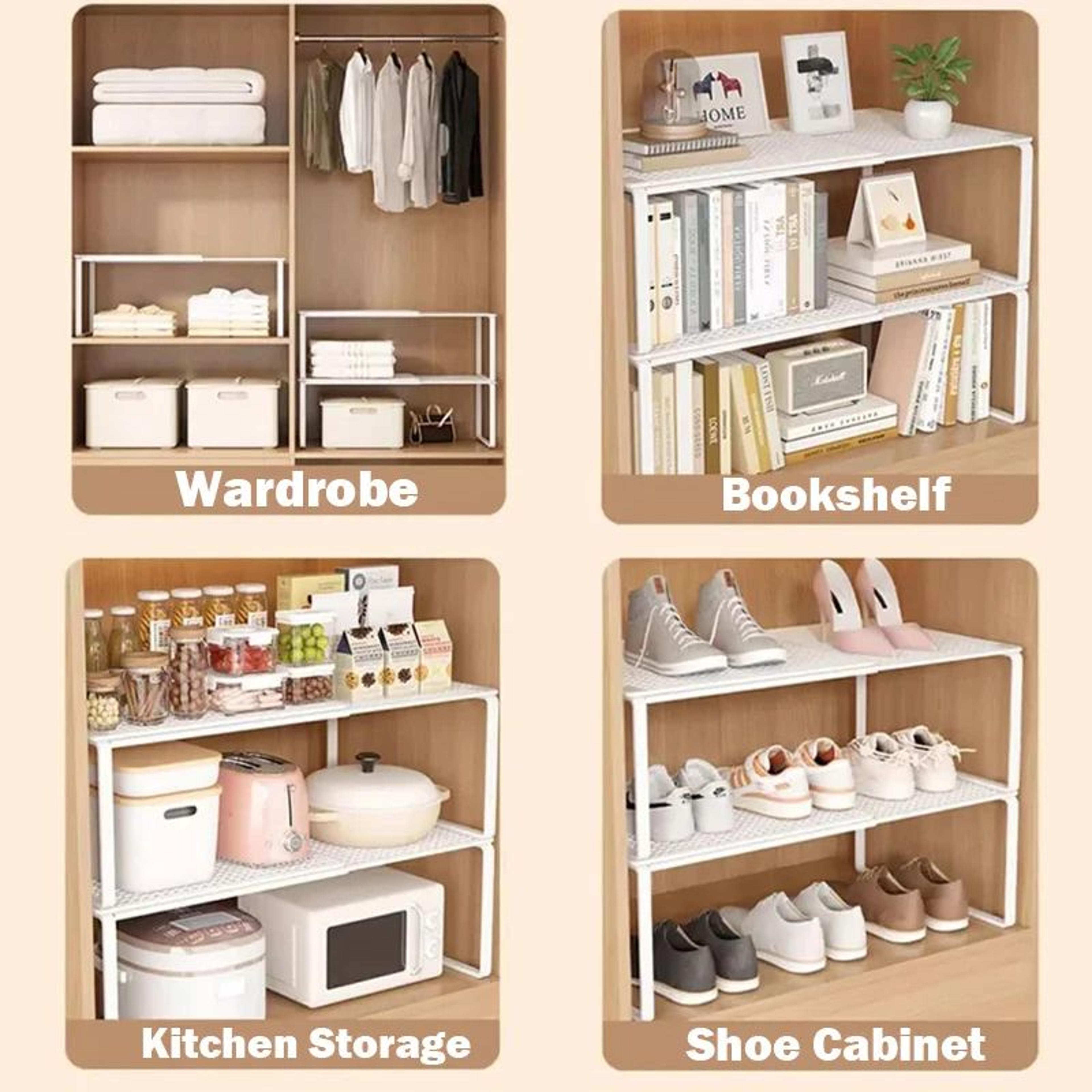 Expandable Wardrobe Shelf Divider Stackable Closet Partition Organizer Board 4