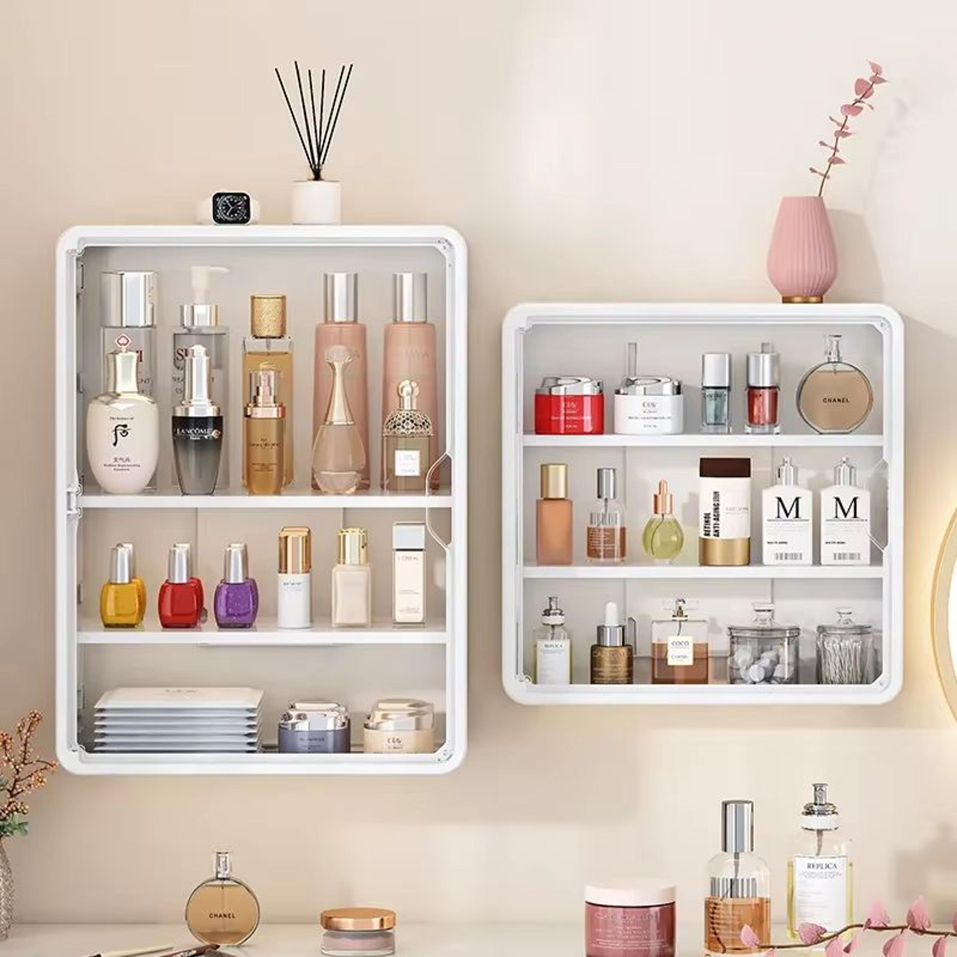 ClearView Multi Layer No Drill Bathroom Organizer Cabinet With Removable Shelves 1