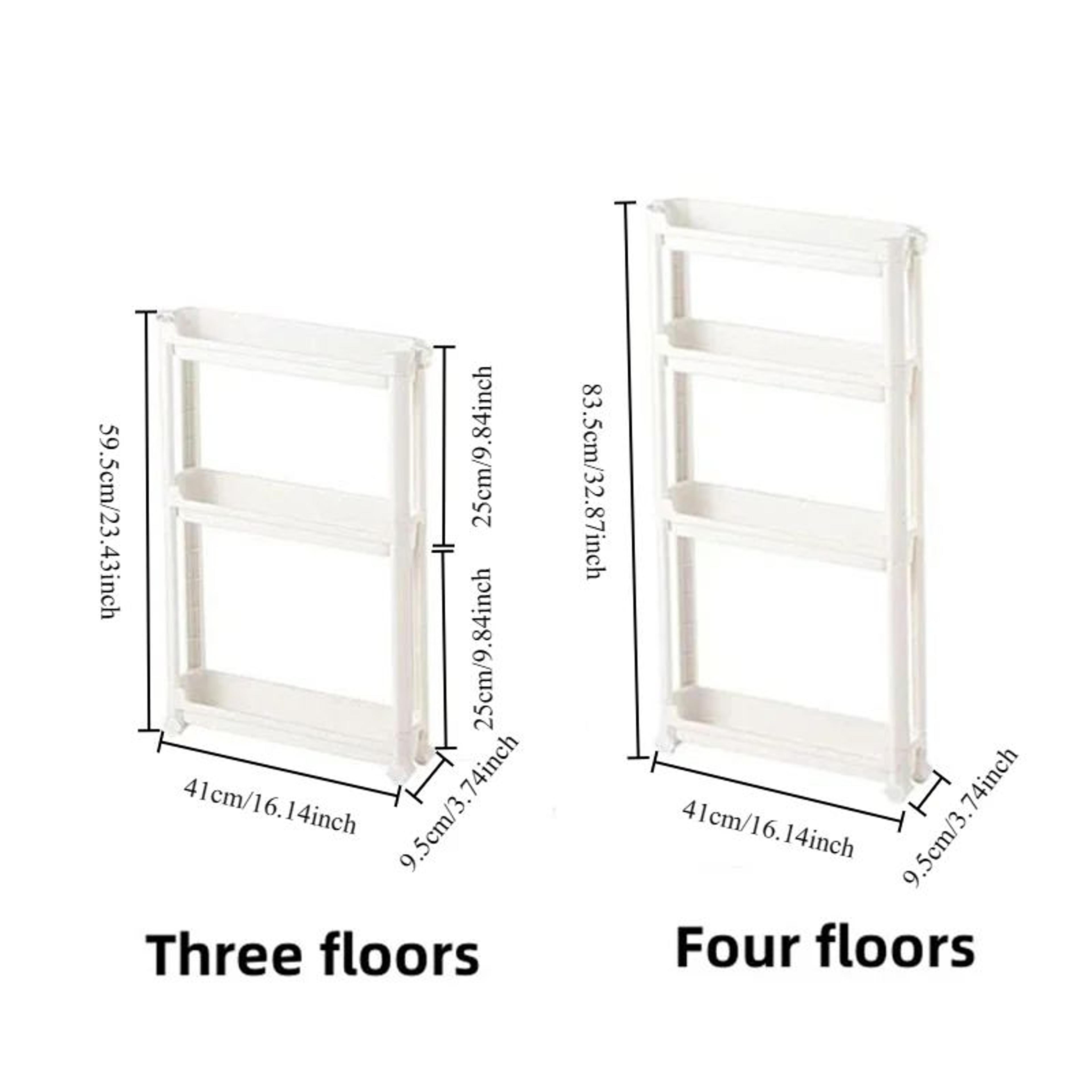 SlimSlide Behind Door Storage Cabinet Trolley For Bathroom And Kitchen 5