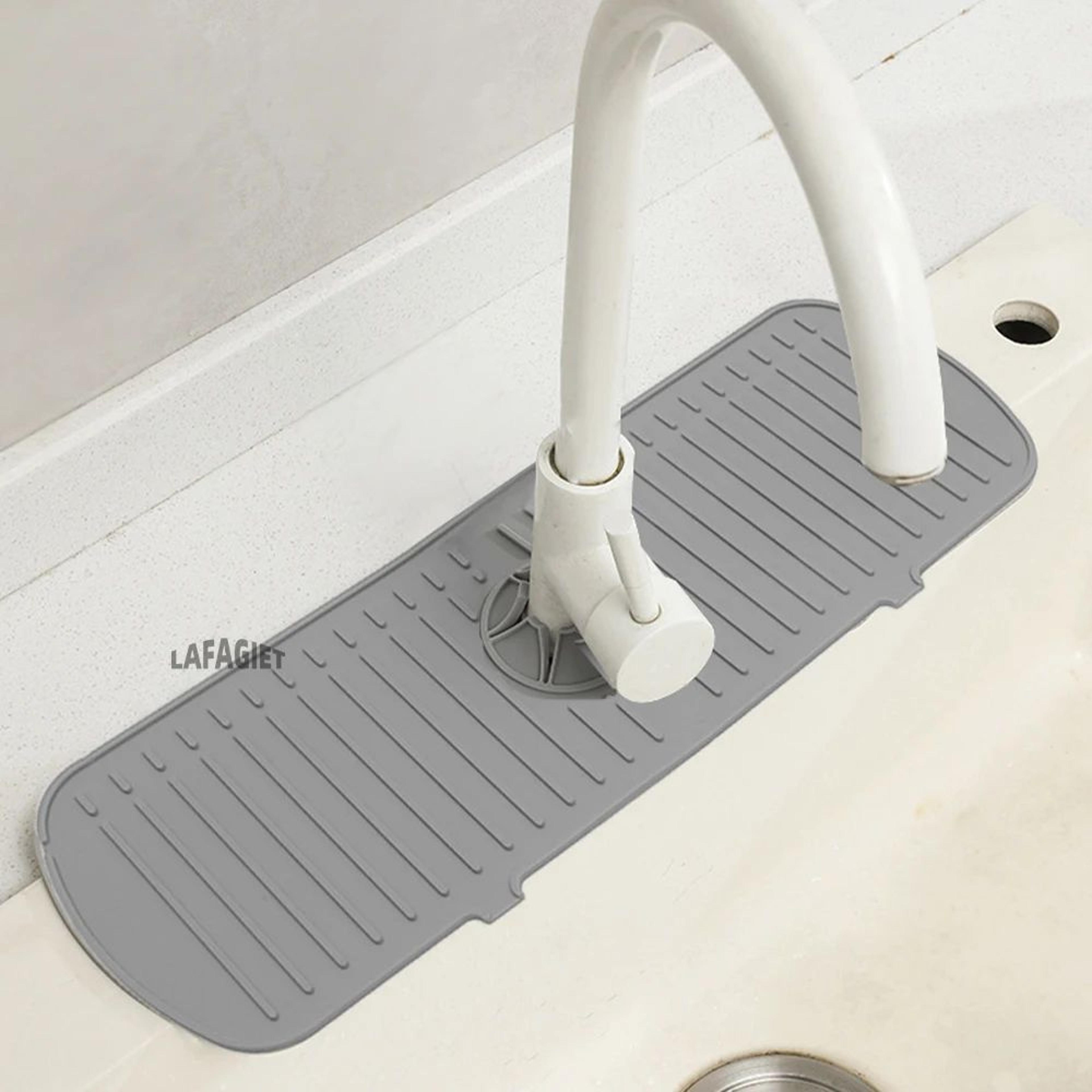 SplashGuard Silicone Faucet Drain Mat For Kitchen And Bathroom Sink 2