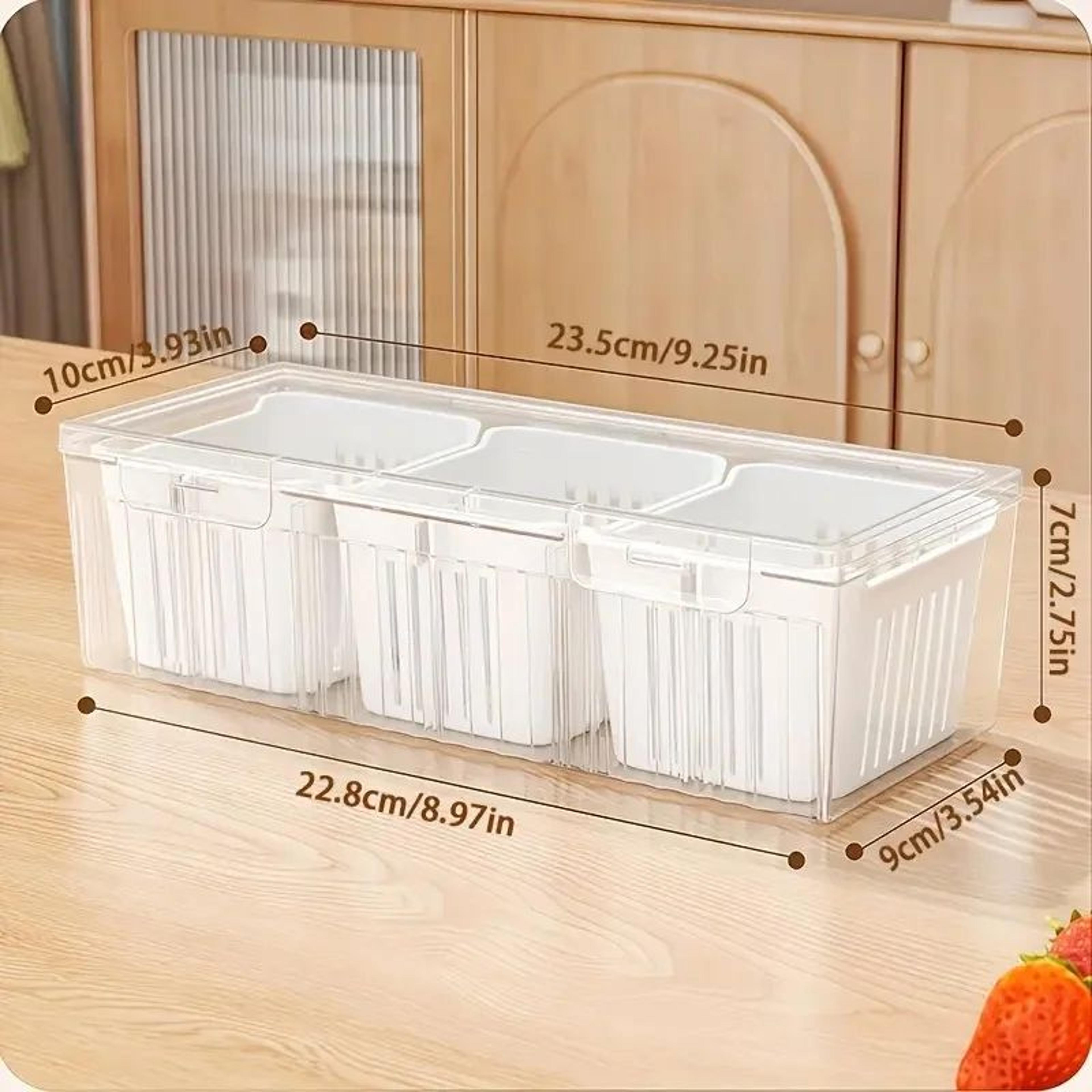 FreshDivide Square Food Storage Container Set With Compartments For Fridge Organization 3