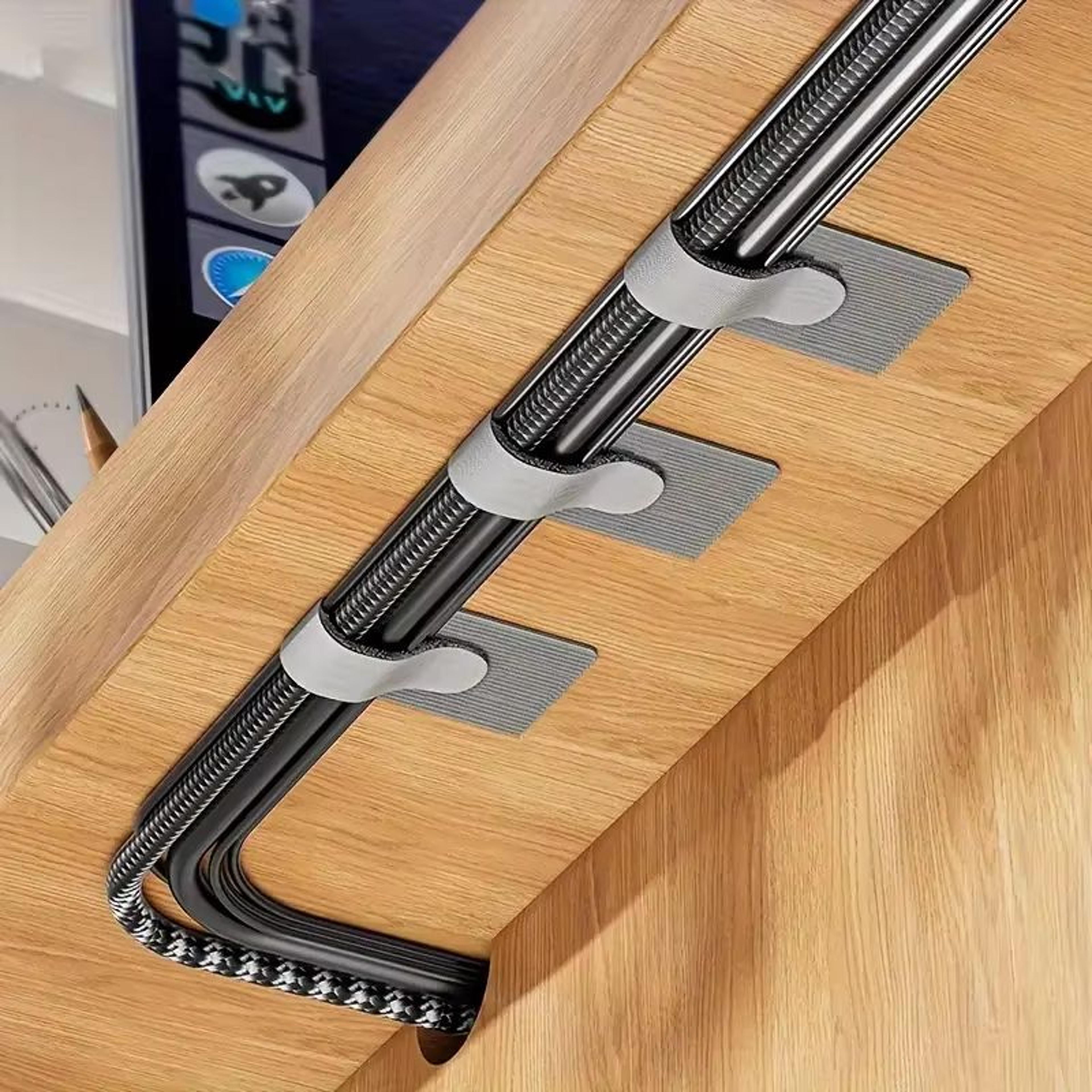 self adhesive cable organizer clips 10pcs desk and wall cord holder