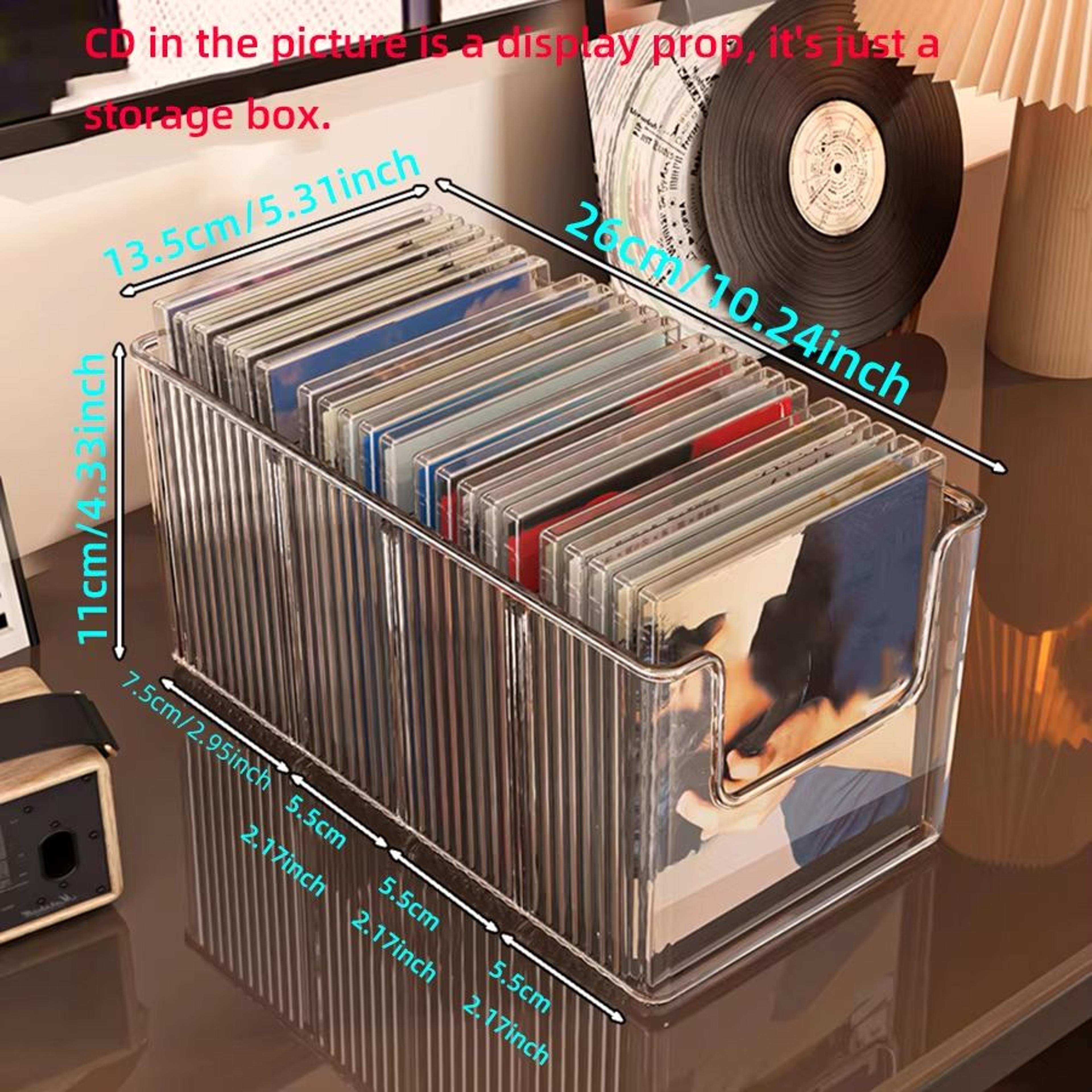 Desktop CD And Vinyl Record Storage Rack Black Disc Organizer Stand 6