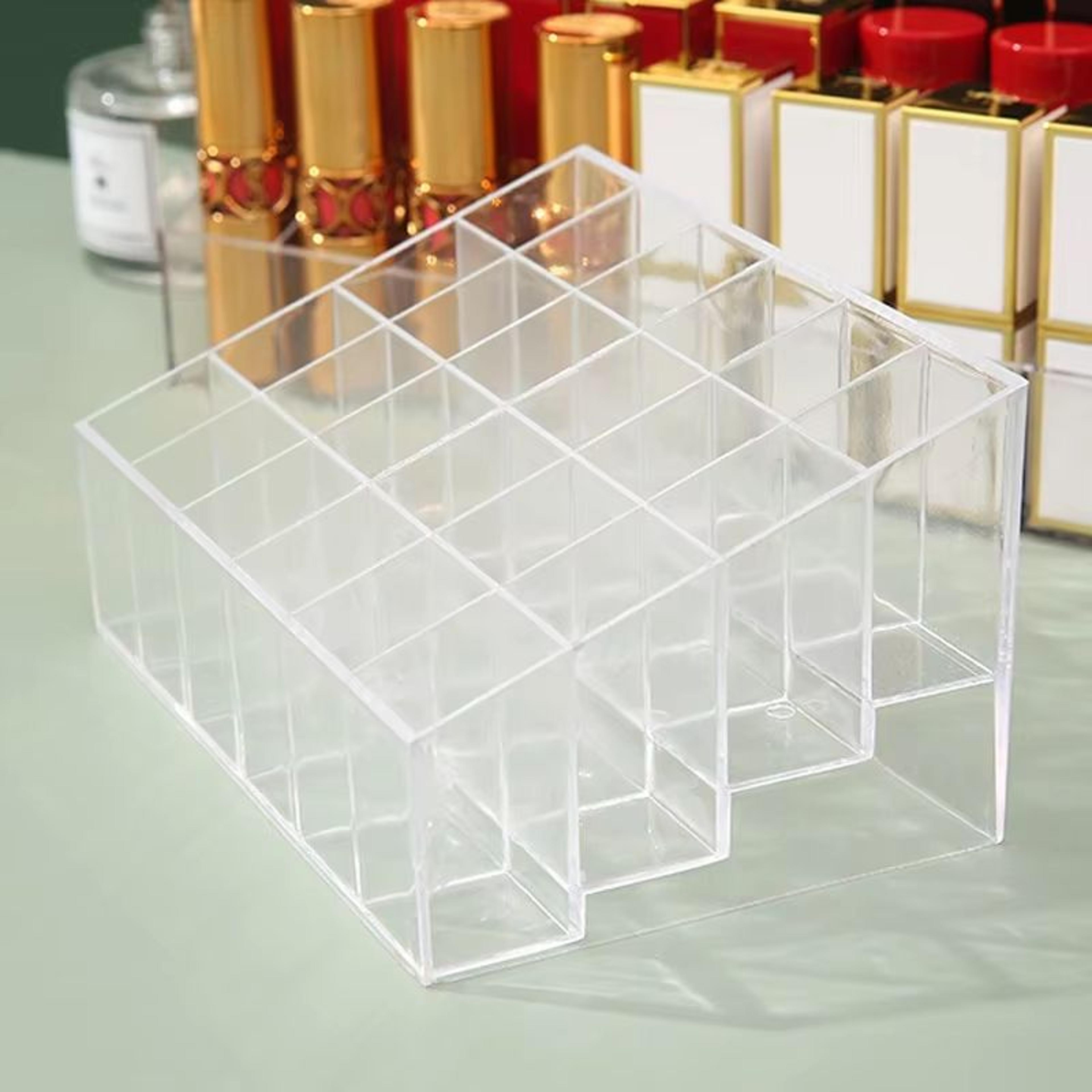 ClearView 24 Slot Acrylic Lipstick Organizer For Cosmetics And Vanity Storage 1