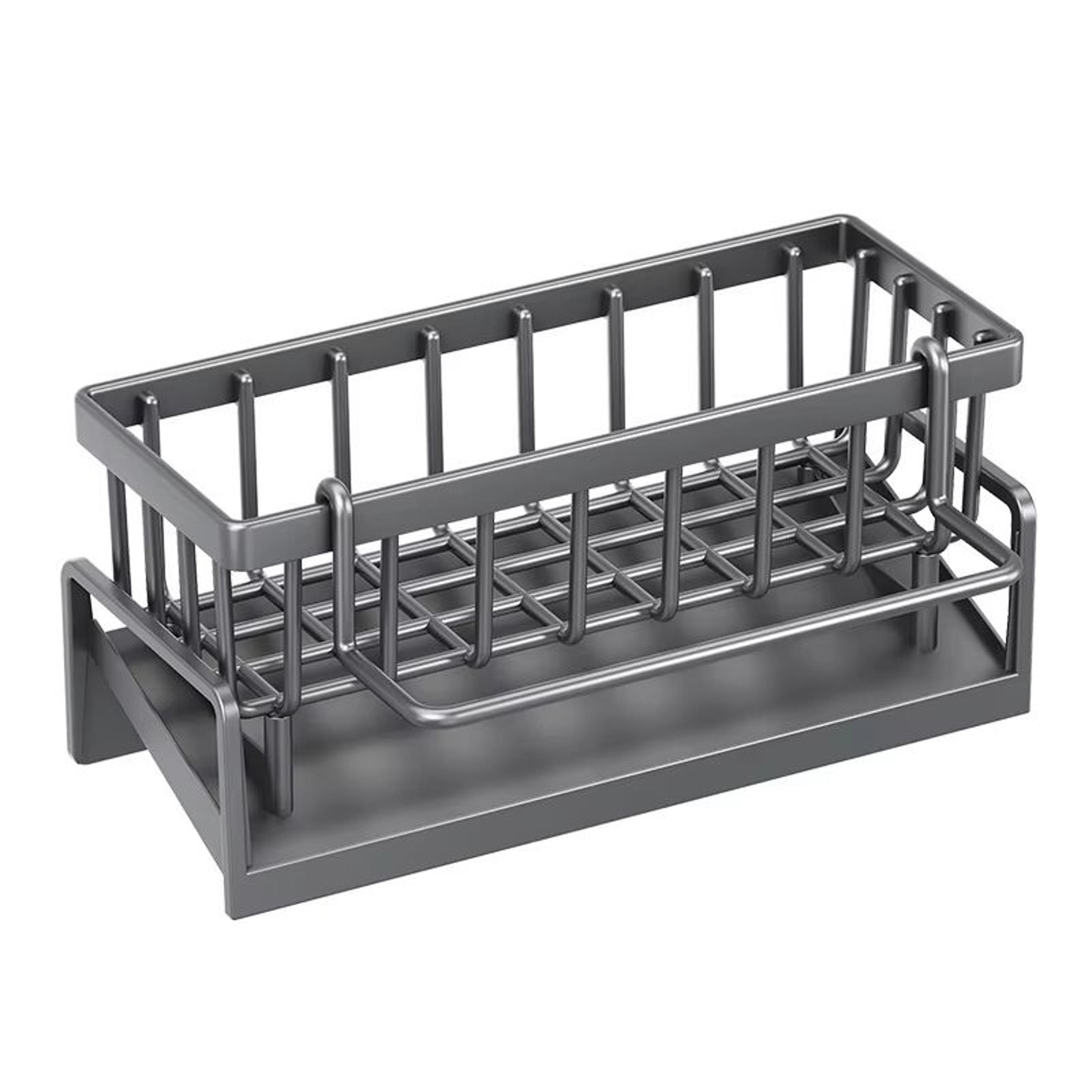 CleanFlow Self Draining Sink Organizer Rack With Soap And Sponge Holder 7
