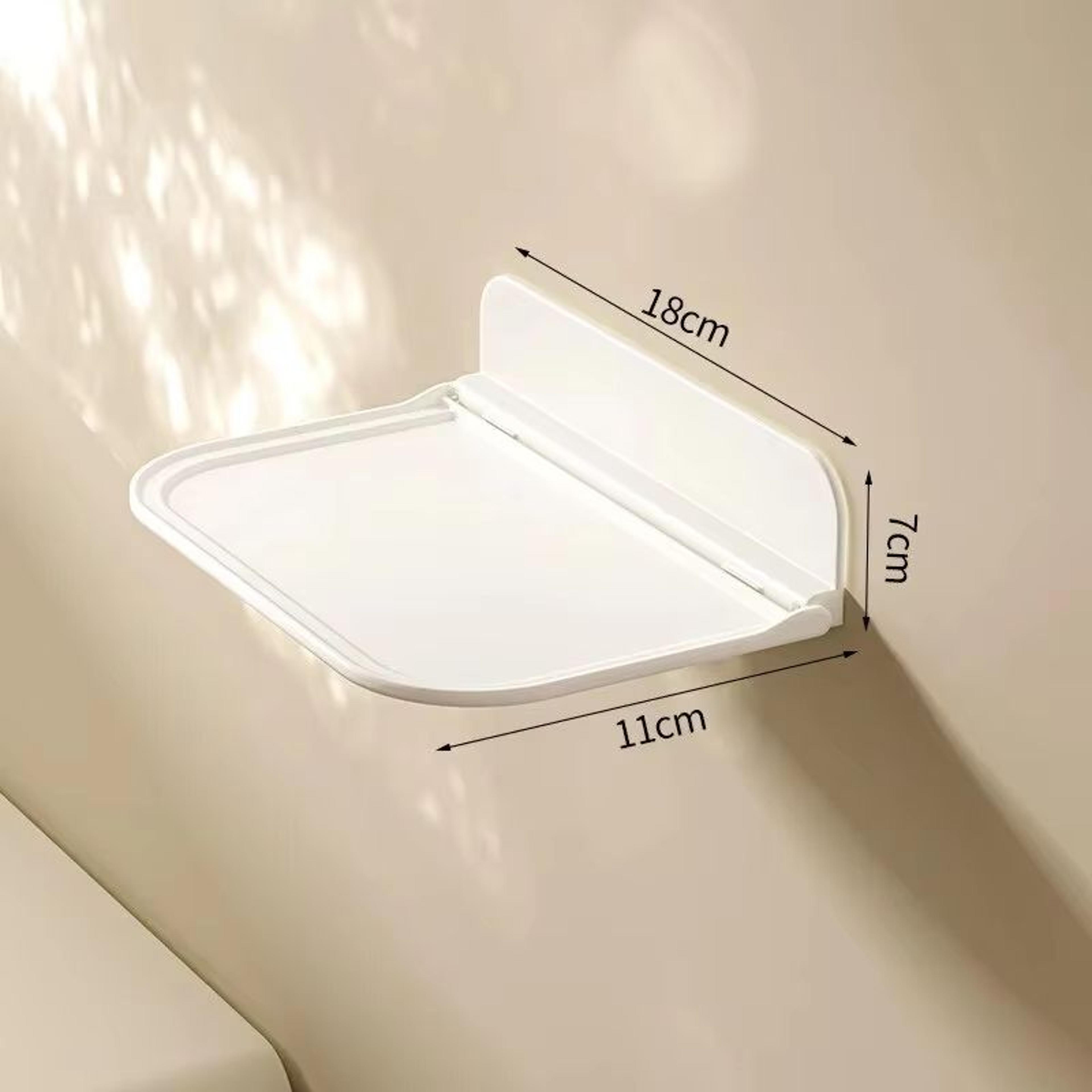 FlexFold No Drill Wall Mounted Shelf With Phone Holder And Router Storage 6