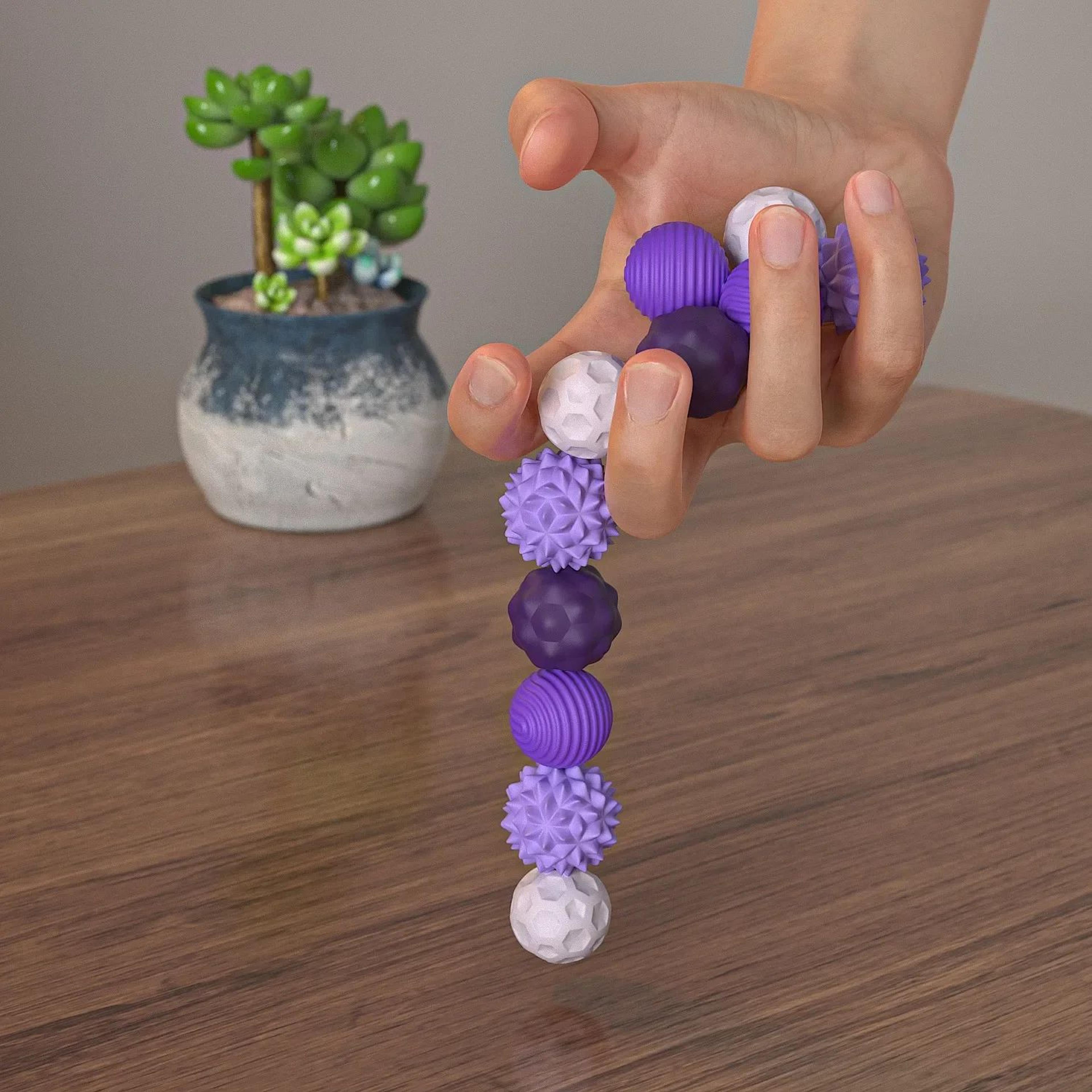Magnetic Sensory Fidget Balls Silicone Stress Relief Calming Toy Set 2