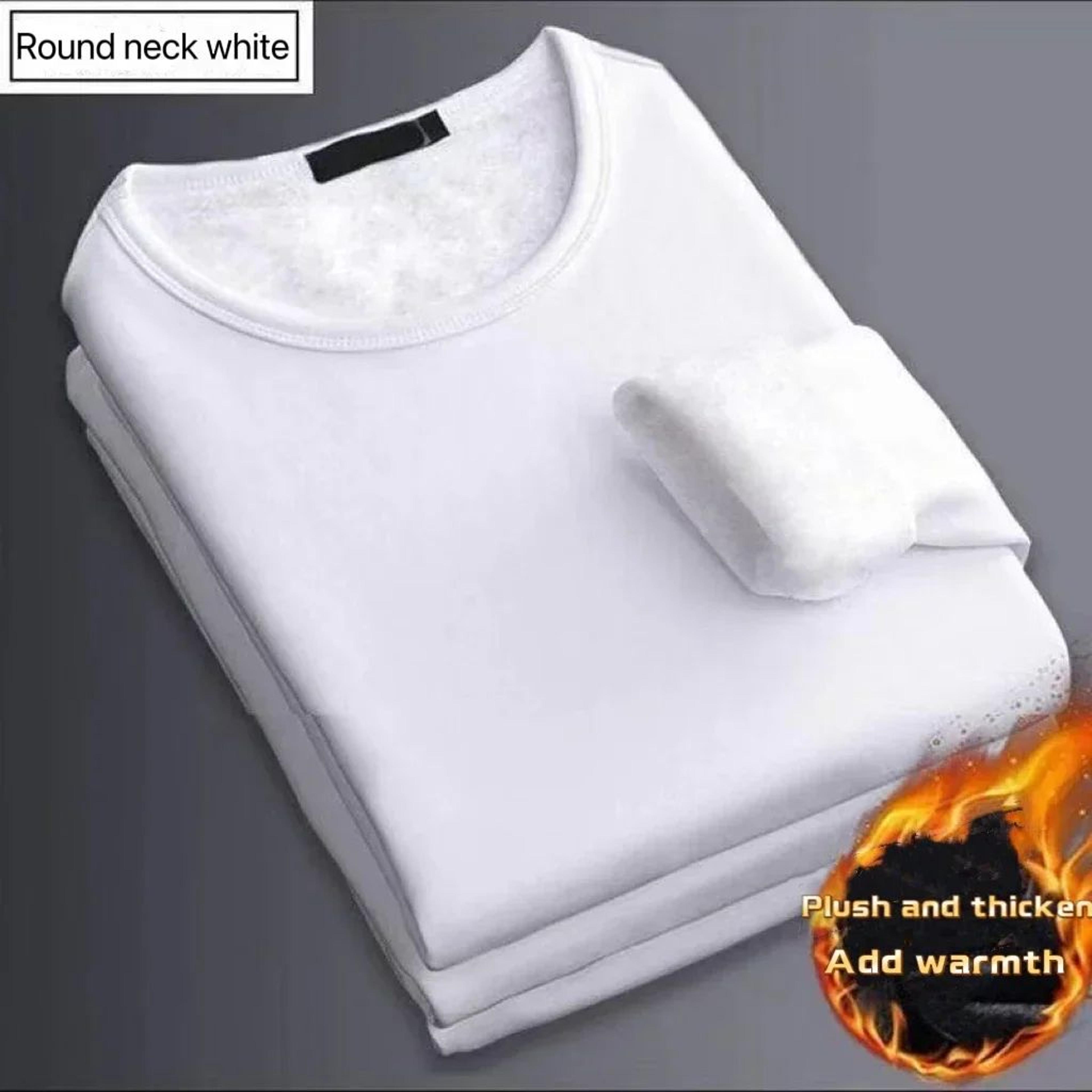 WarmCore Velvet Thermal Long Sleeve Shirt For Men Winter Base Layer M5XL 2