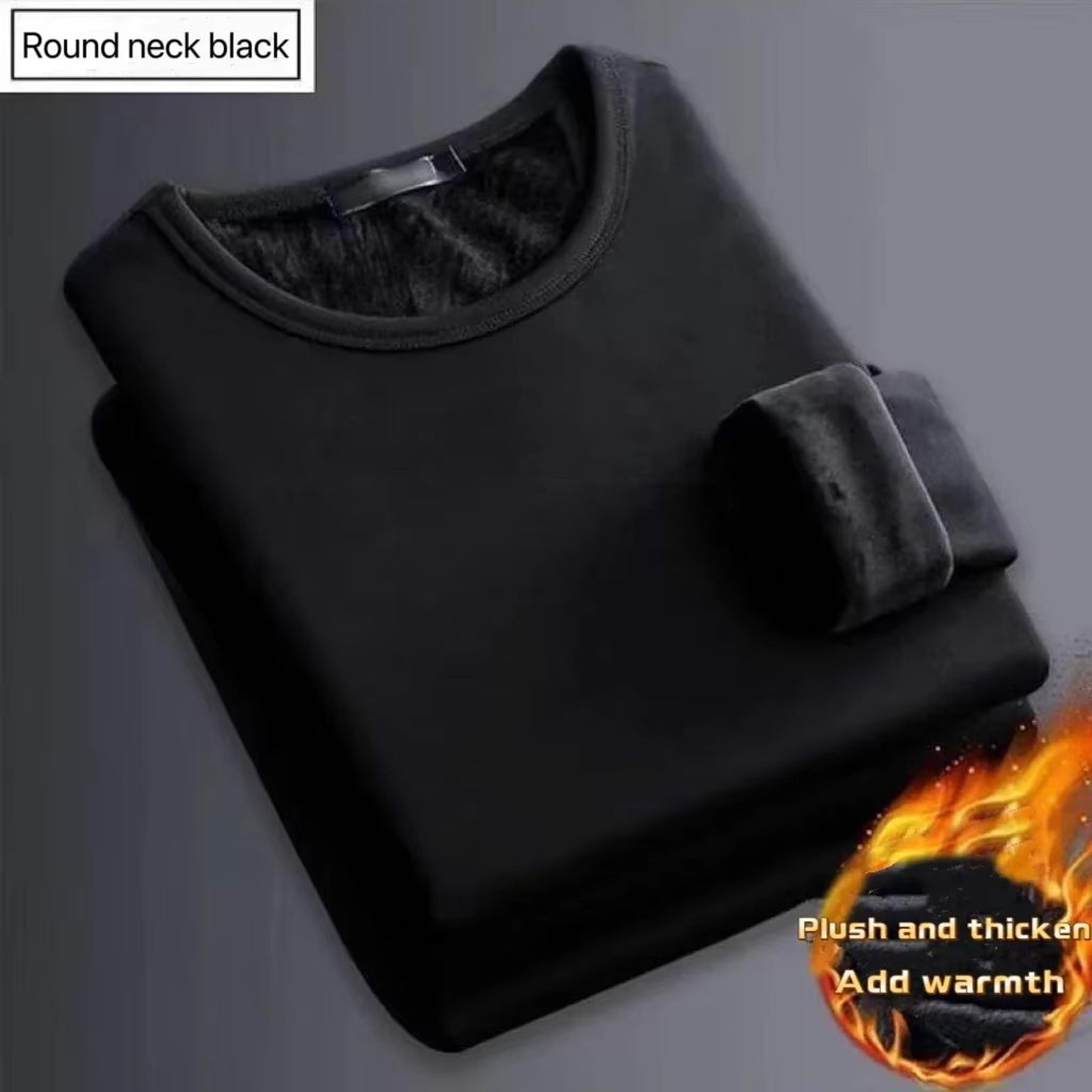 WarmCore Velvet Thermal Long Sleeve Shirt For Men Winter Base Layer M5XL 7