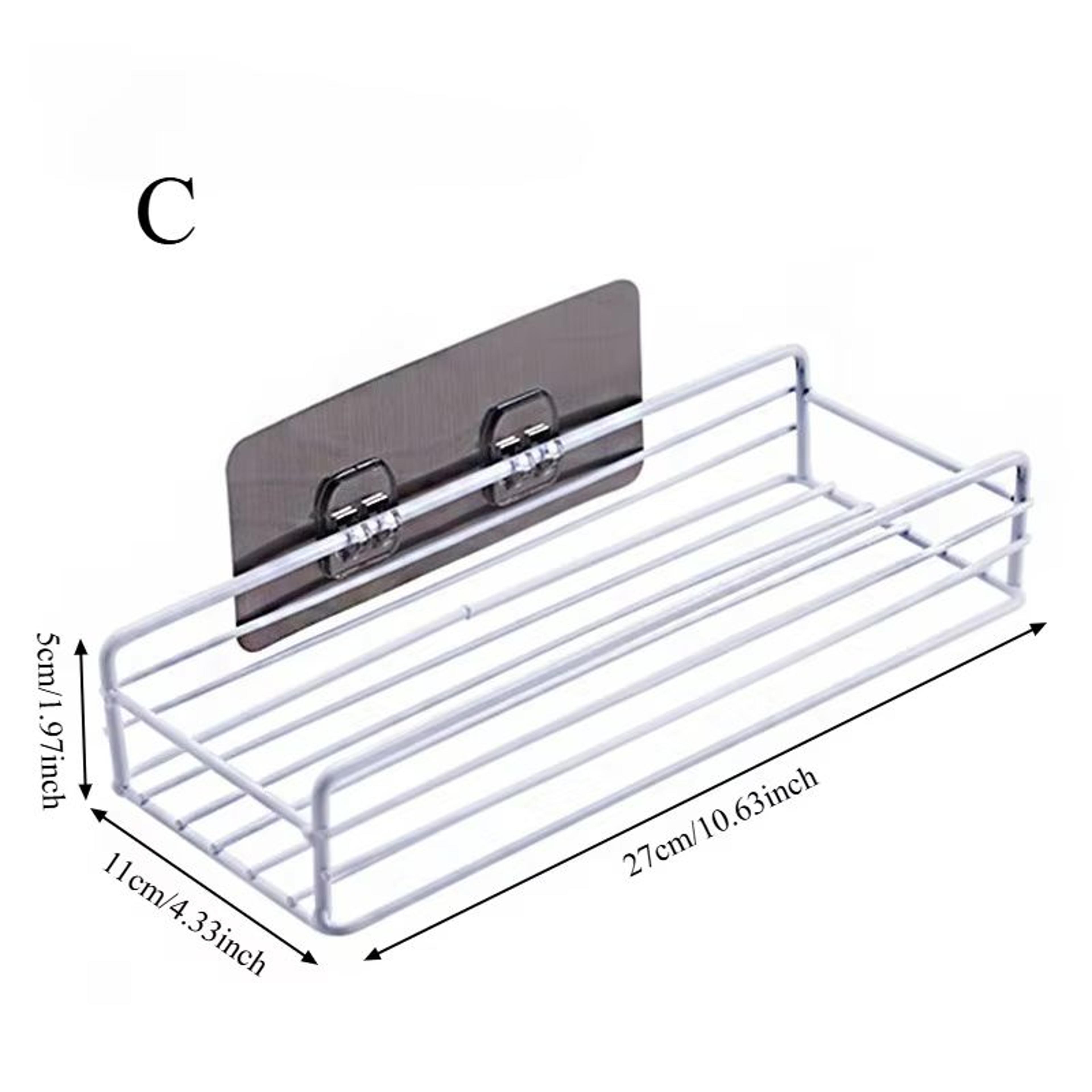 Punch Free Kitchen Cabinet Storage Rack Wall Mounted Plastic Wrap Organizer 9
