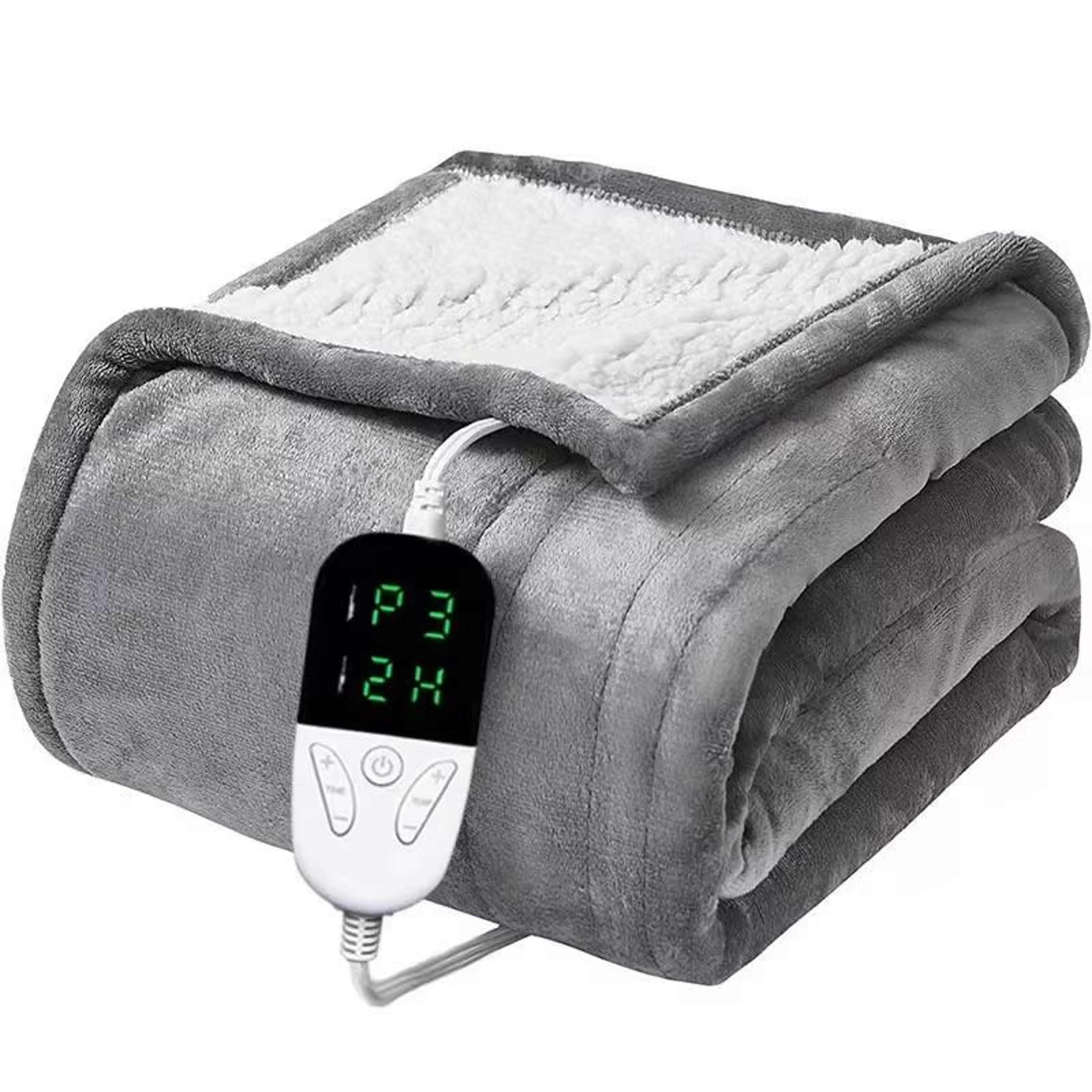 Electric Heated Throw Blanket 50x60in Soft Plush 6 Heat Levels Auto Shut Off 6