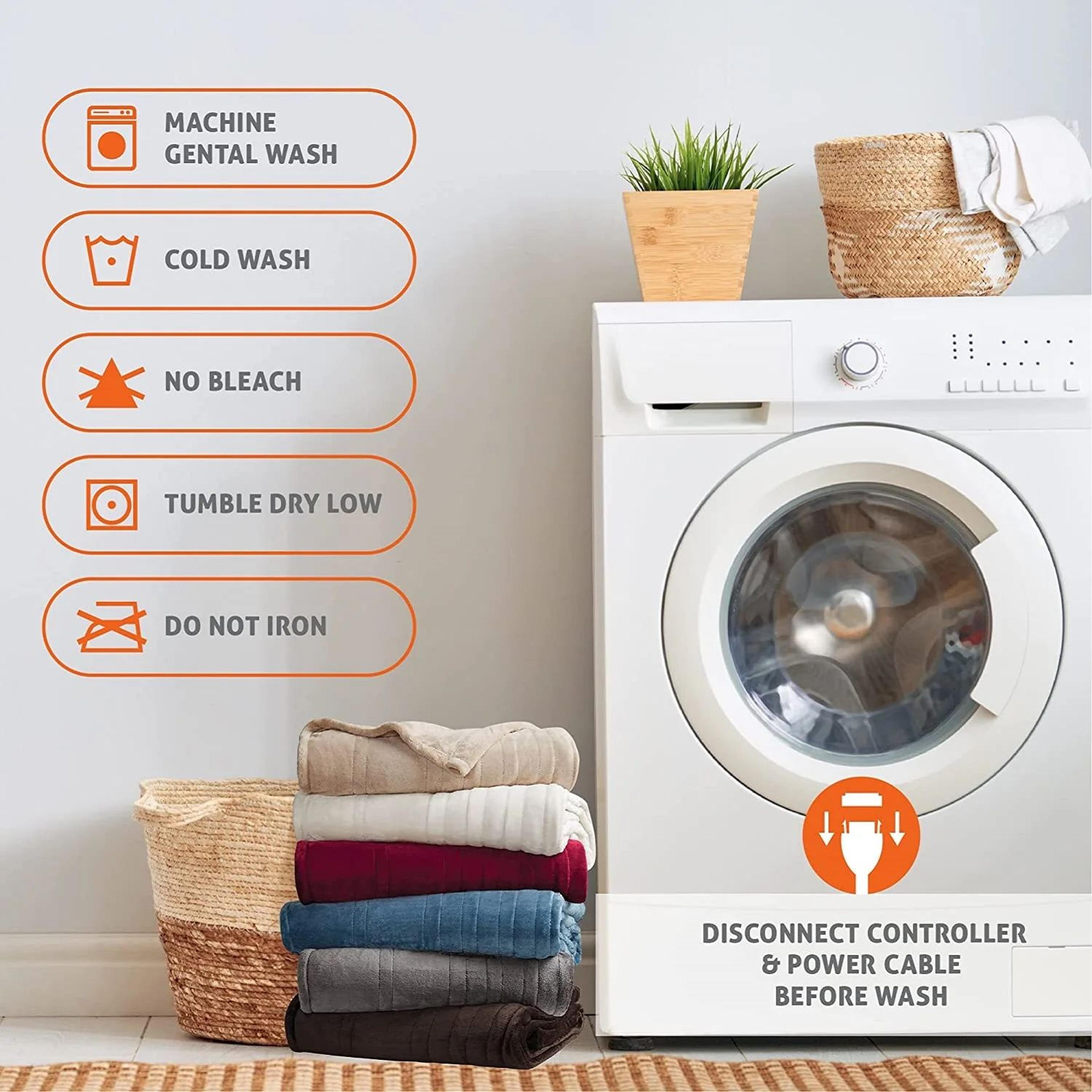 Electric Heated Throw Blanket Soft Plush 6 Heat Levels 4 Hour Auto Shut Off 5