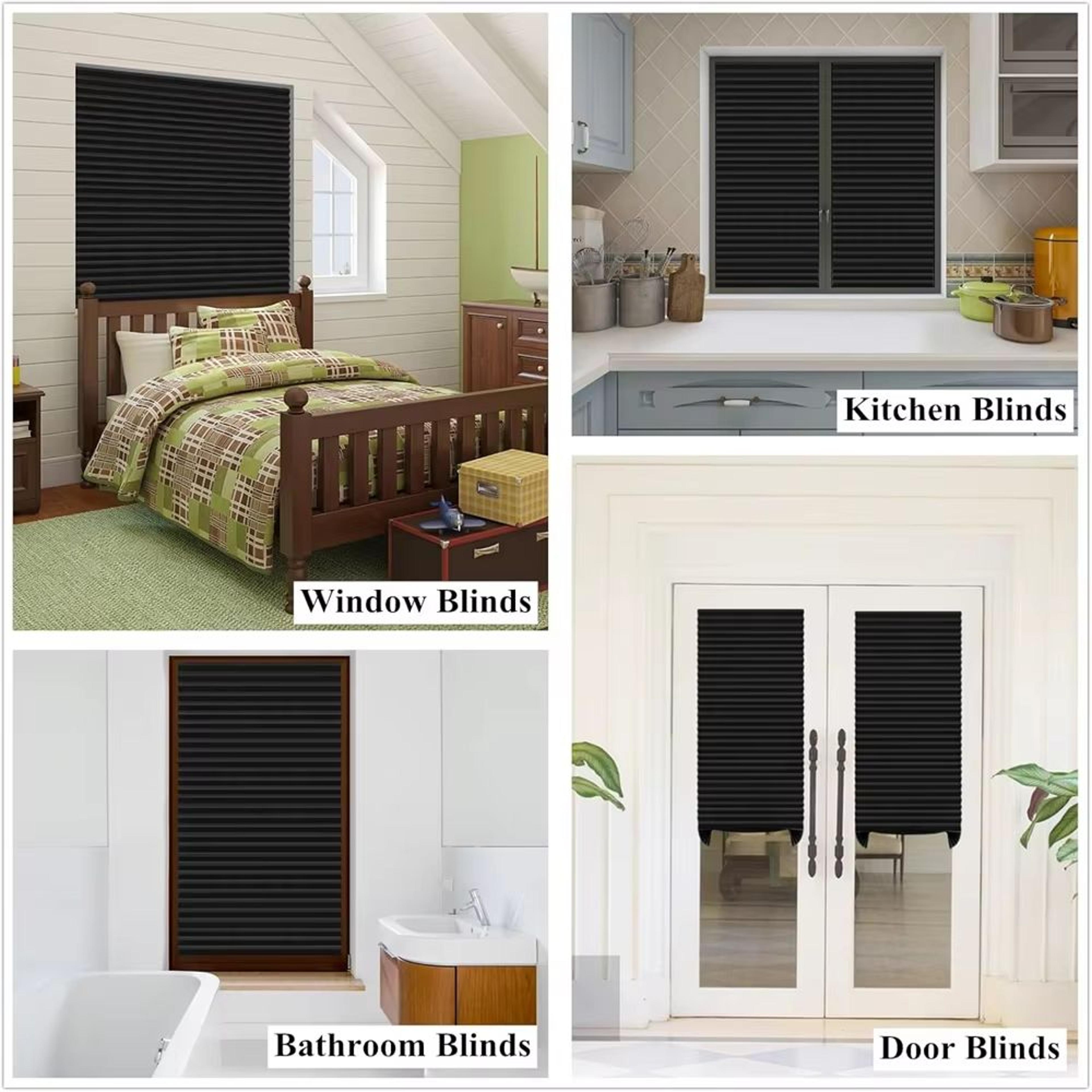Self Adhesive Pleated Window Blinds Half Curtain For Bathroom Balcony And Living Room Privacy Shade 4