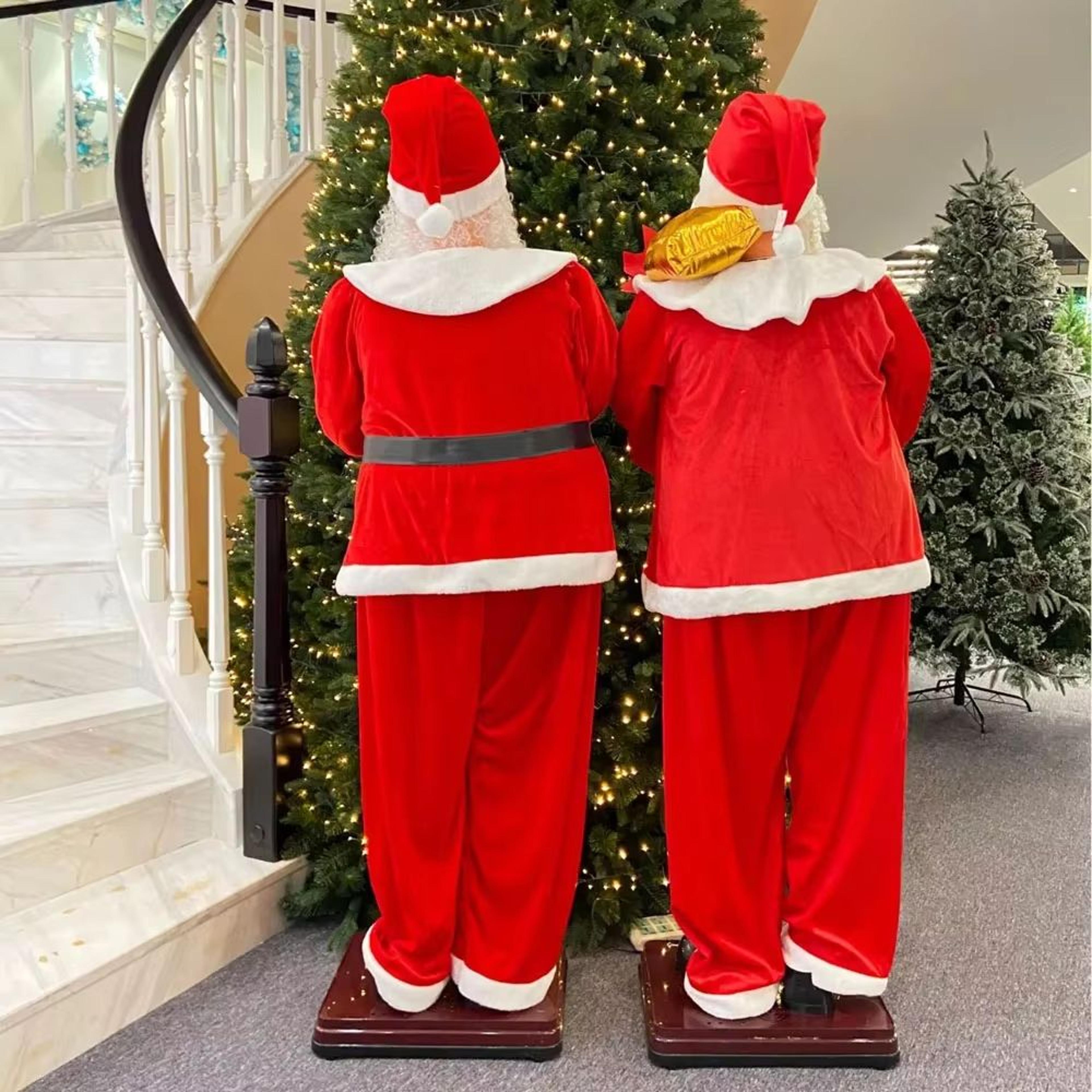 70in Life Size Animated Singing Dancing Santa Claus Holiday Display Decoration 4