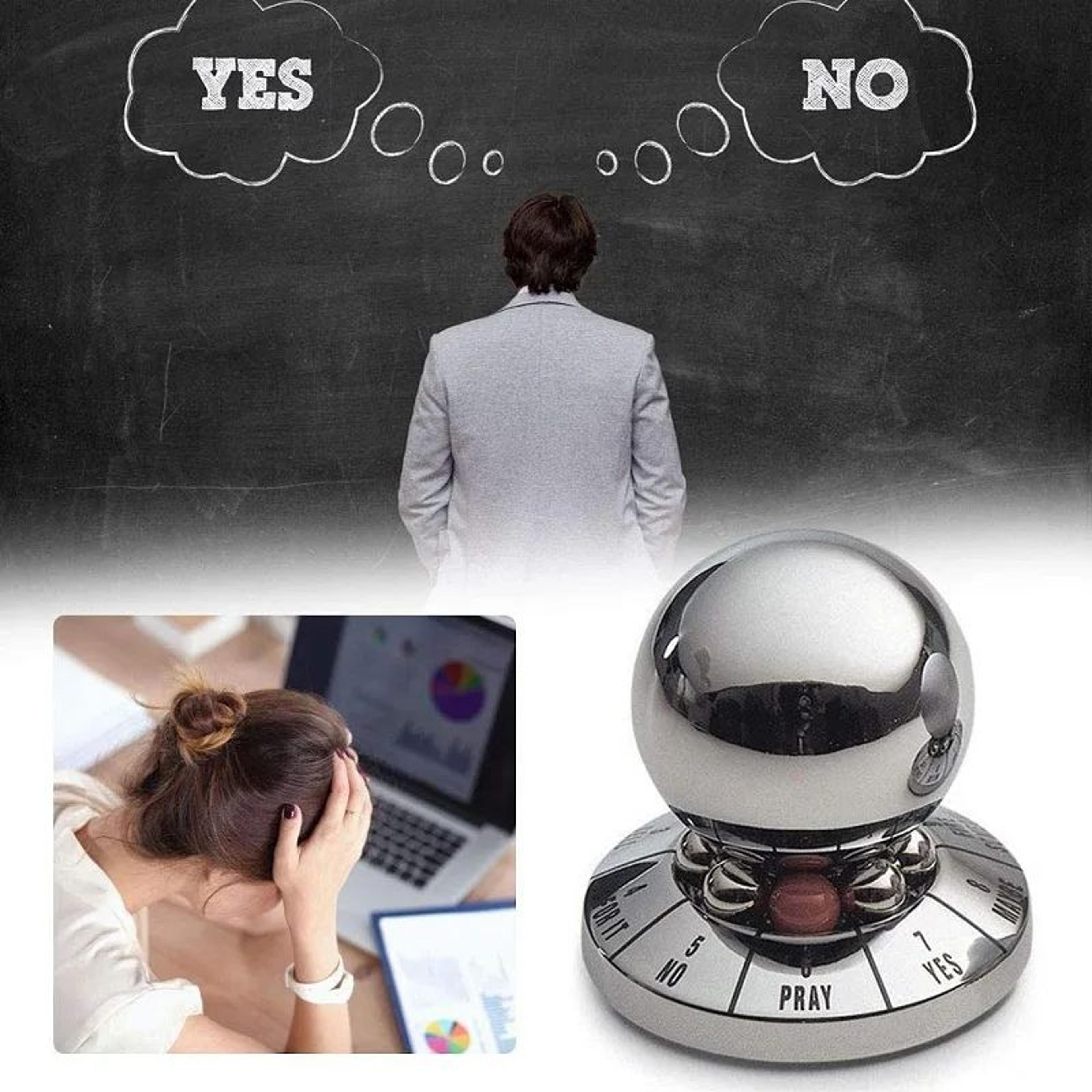 Metal Prophecy Decision Ball Spinner Desk Toy Stress Relief Fate Picker Gadget 1