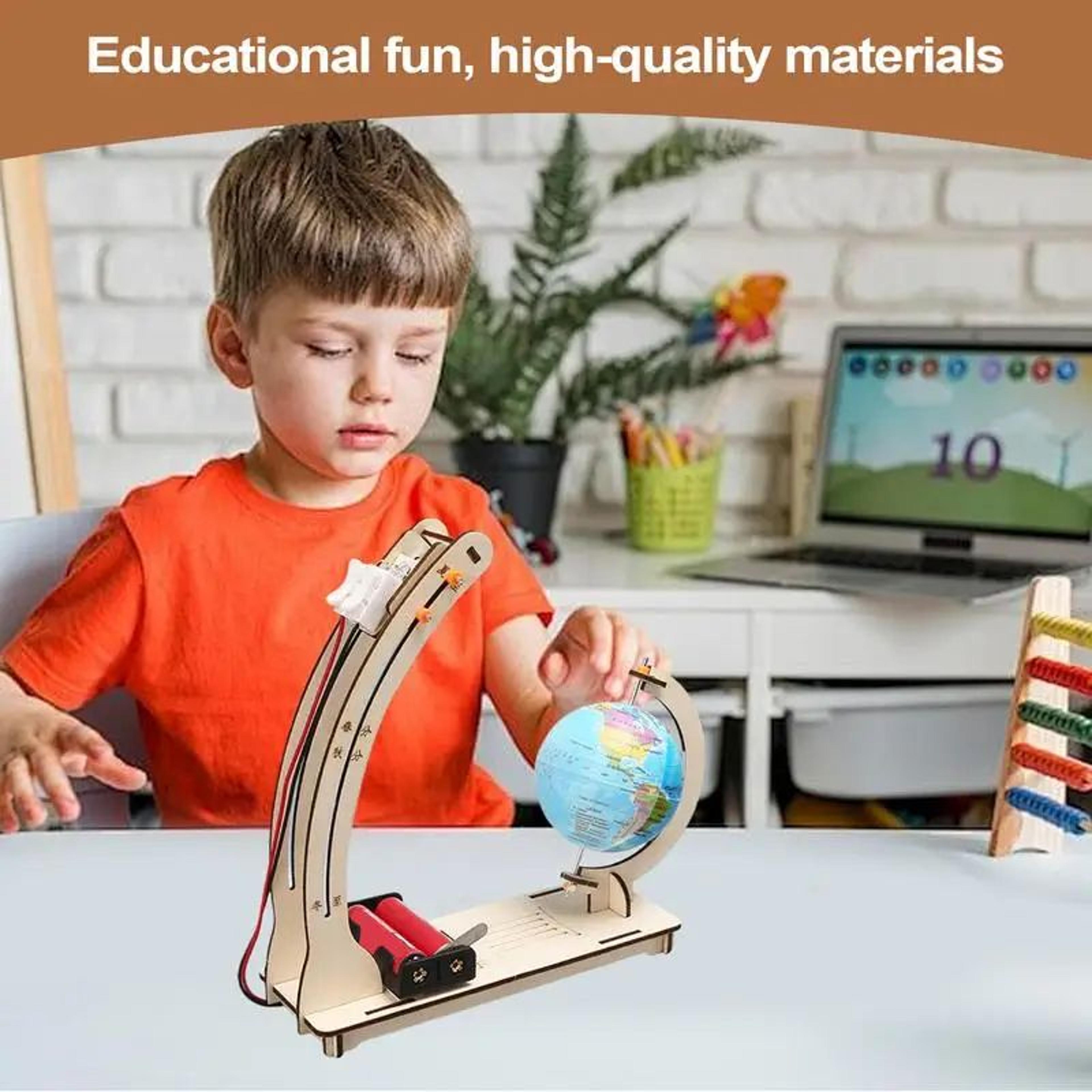 DIY Earth Day Night Cycle STEM Science Kit Educational Rotation Model Toy 1