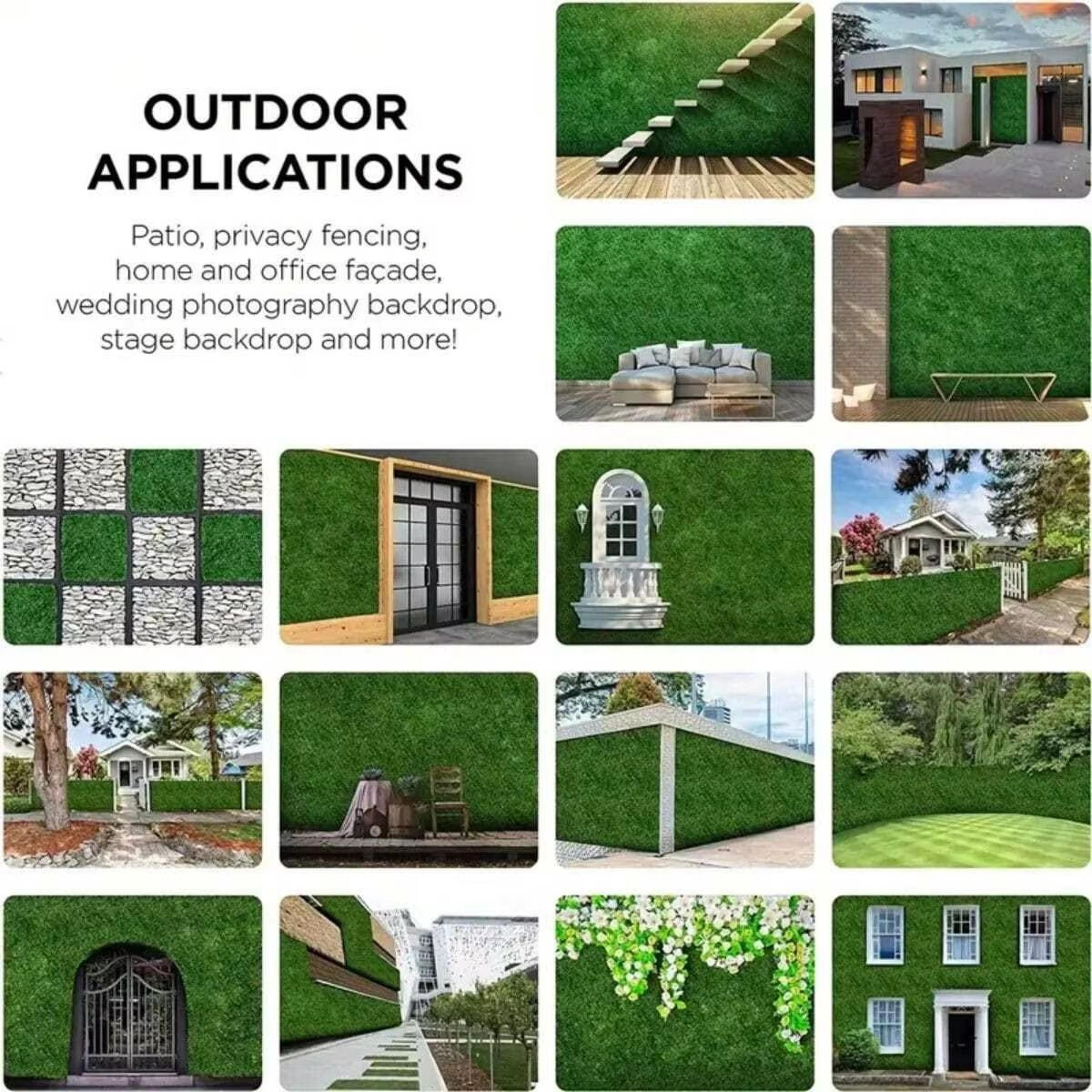 10PCS Artificial Boxwood Grass Wall Panels Backdrop For Indoor Outdoor Decor 5