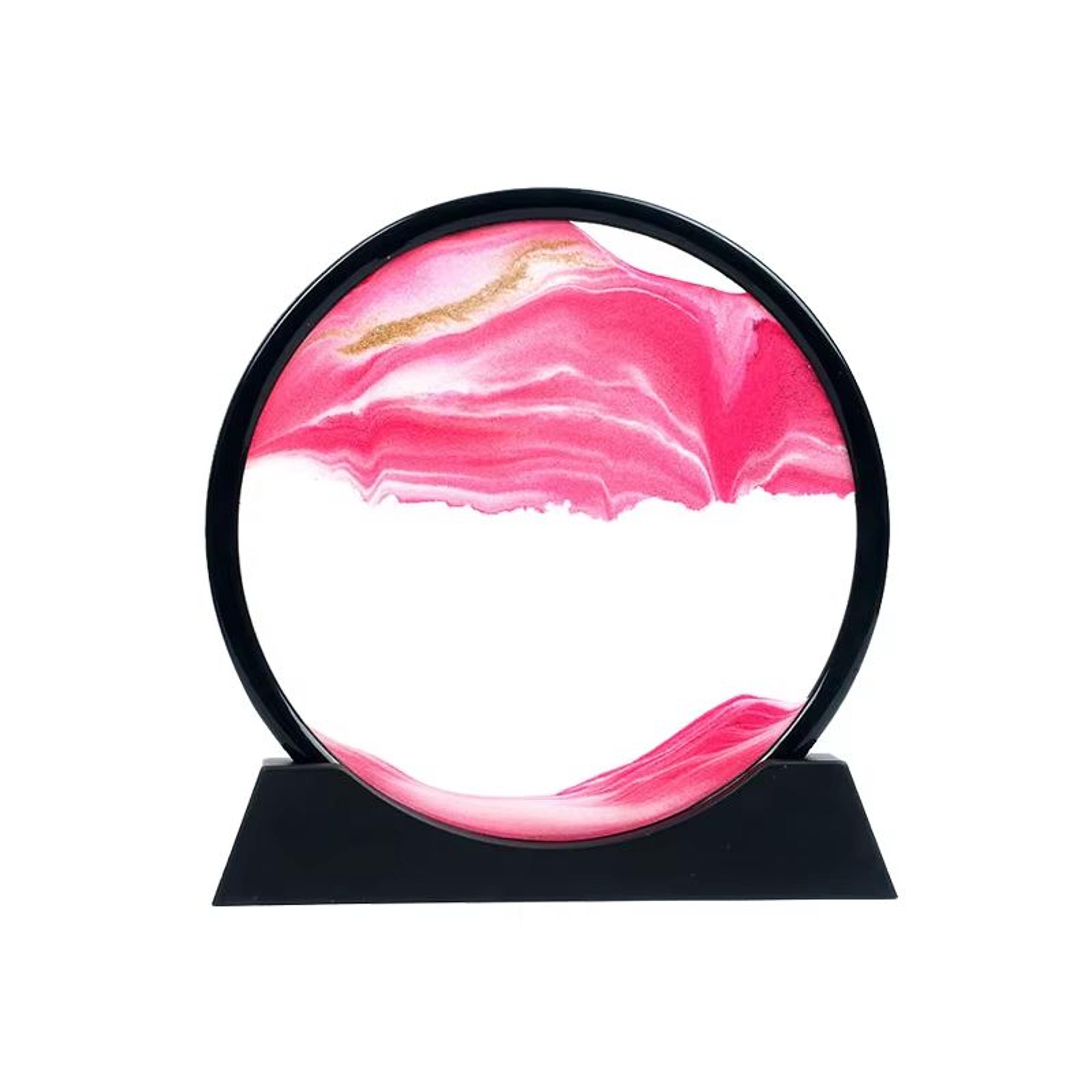 3D Moving Sand Art Hourglass Glass Frame For Relaxing Desk Decor 11